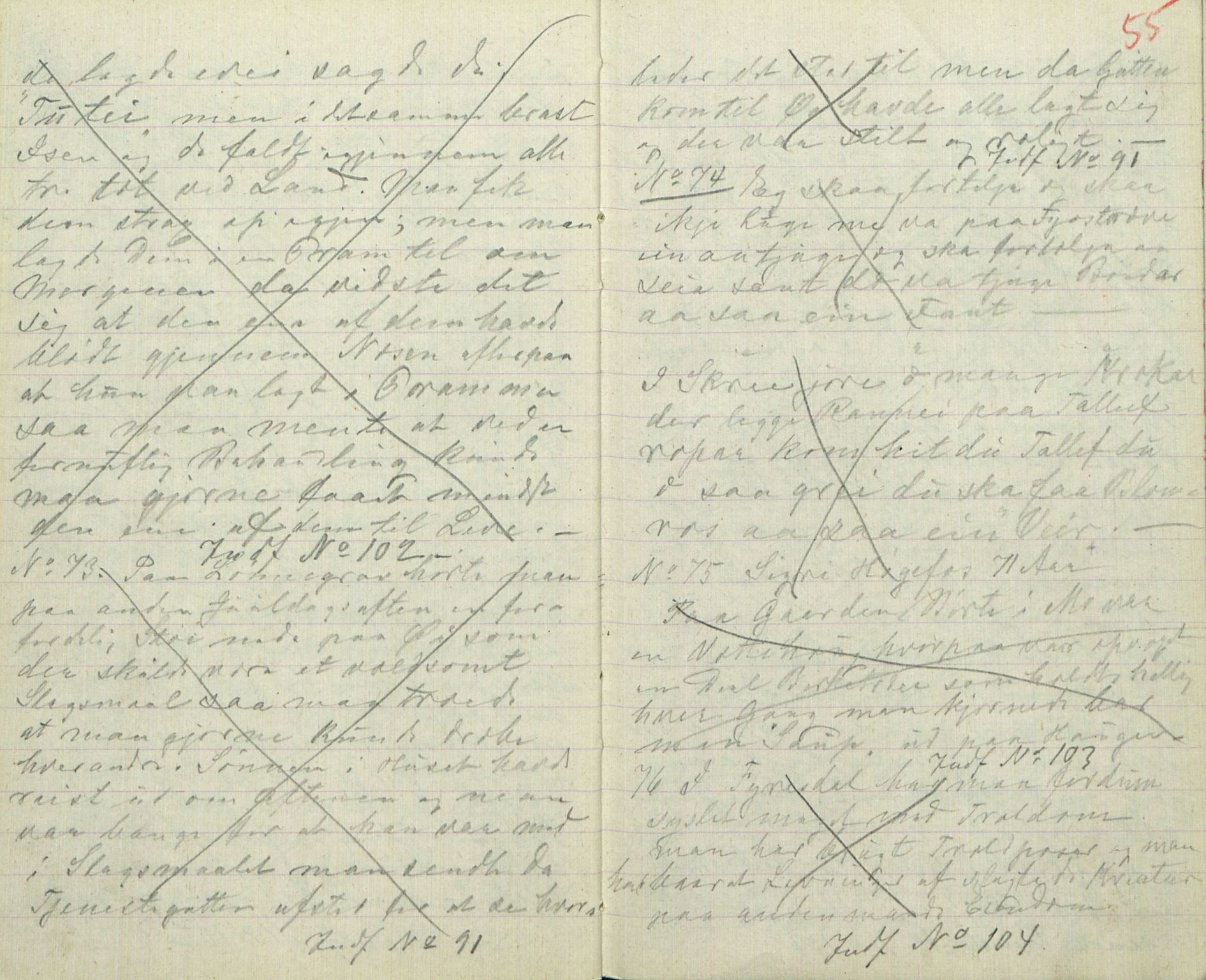 Rikard Berge, TEMU/TGM-A-1003/F/L0016/0015: 529-550 / 543 Oppskrifter av Halvor N. Tvedten, 1894, p. 54-55