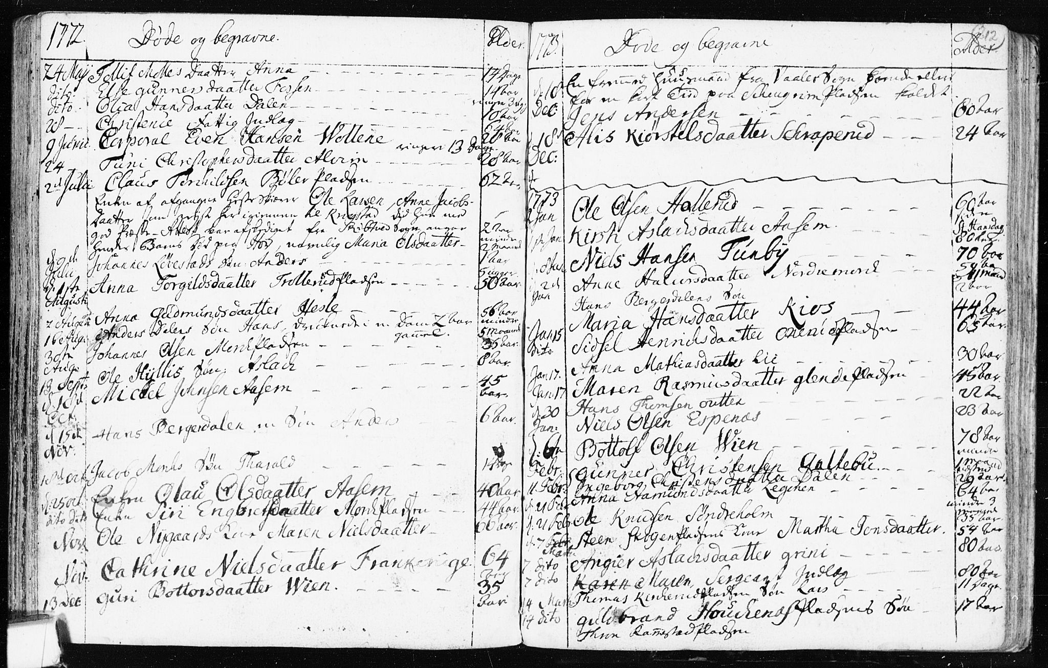 Spydeberg prestekontor Kirkebøker, AV/SAO-A-10924/F/Fa/L0002: Parish register (official) no. I 2, 1739-1780, p. 212