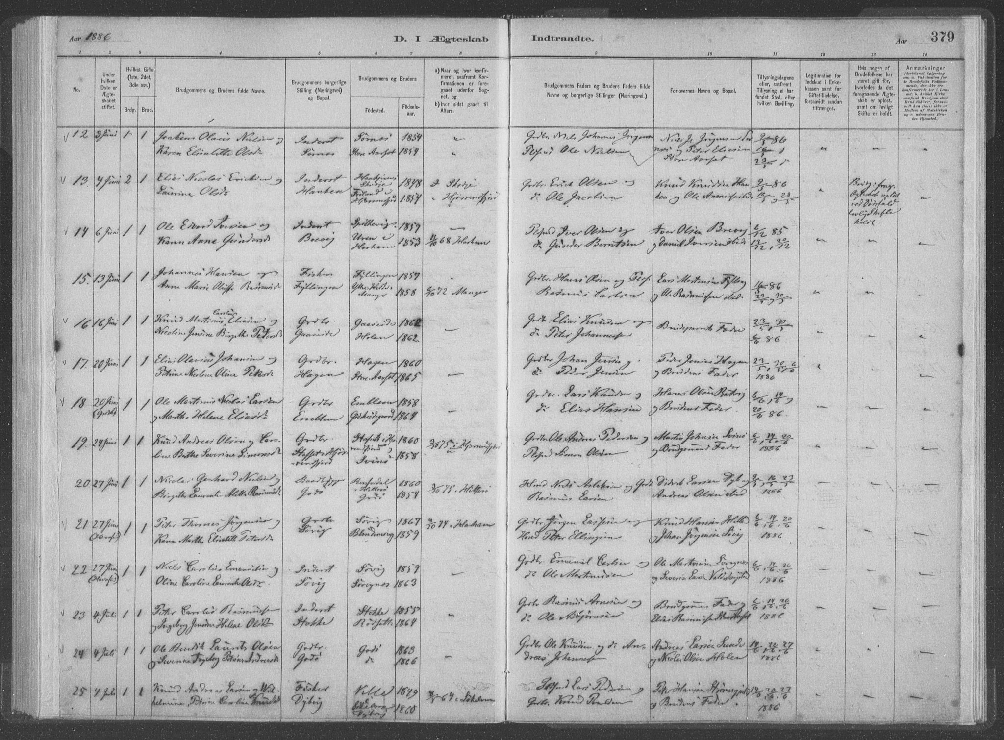 Ministerialprotokoller, klokkerbøker og fødselsregistre - Møre og Romsdal, SAT/A-1454/528/L0402: Parish register (official) no. 528A12II, 1880-1903, p. 379