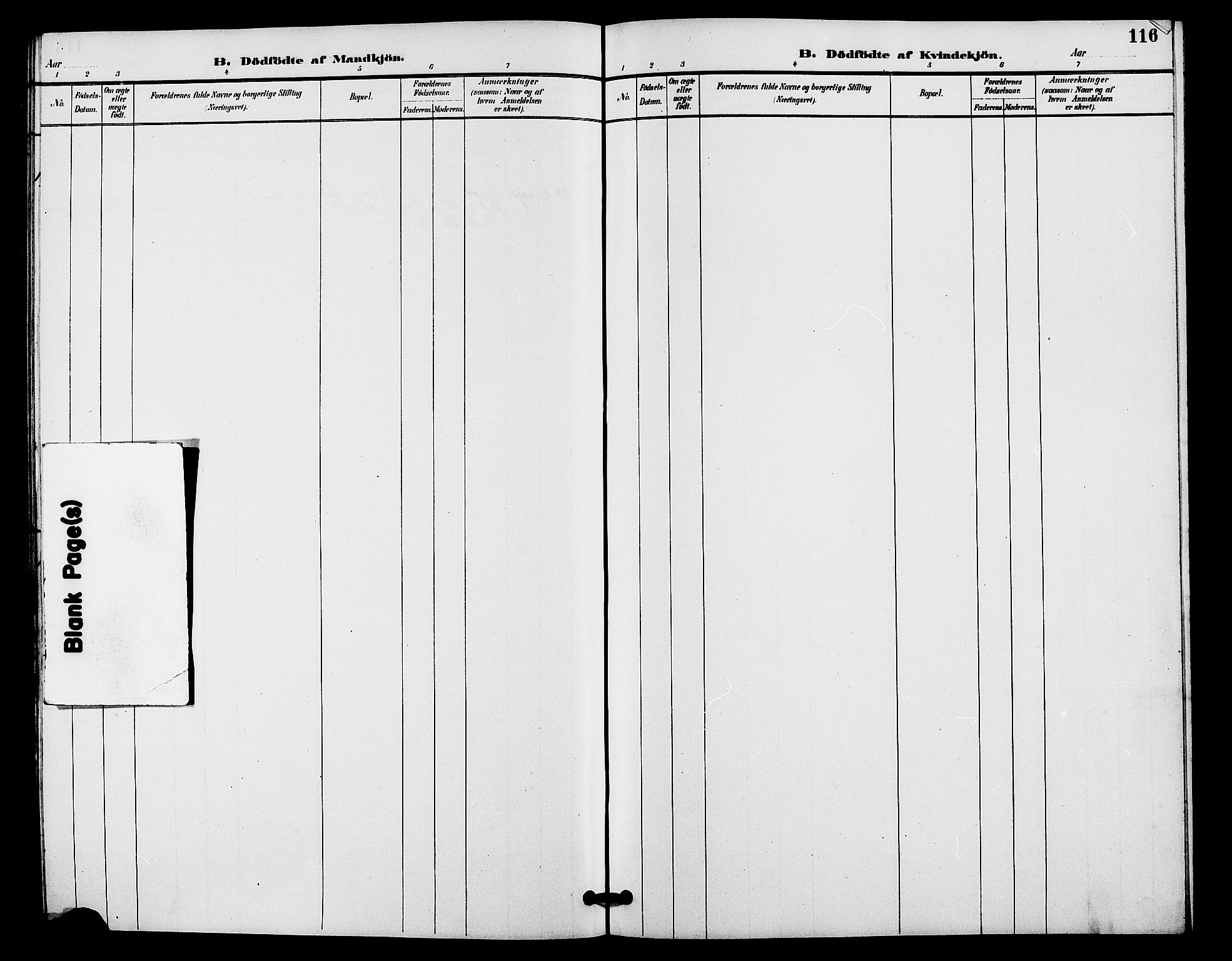 Lye sokneprestkontor, AV/SAST-A-101794/001/30BB/L0008: Parish register (copy) no. B 7, 1887-1901, p. 116