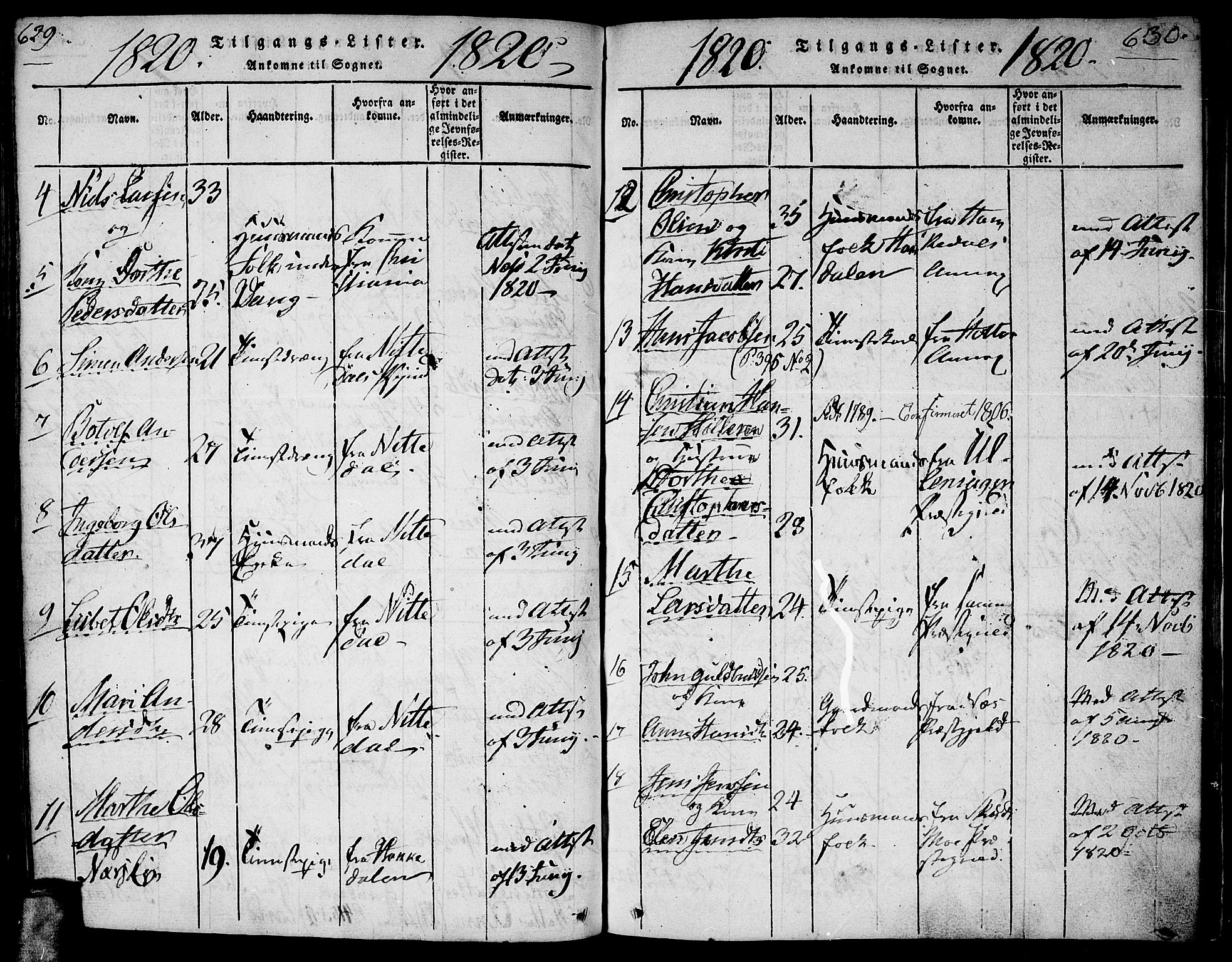 Gjerdrum prestekontor Kirkebøker, AV/SAO-A-10412b/G/Ga/L0001: Parish register (copy) no. I 1, 1816-1837, p. 629-630