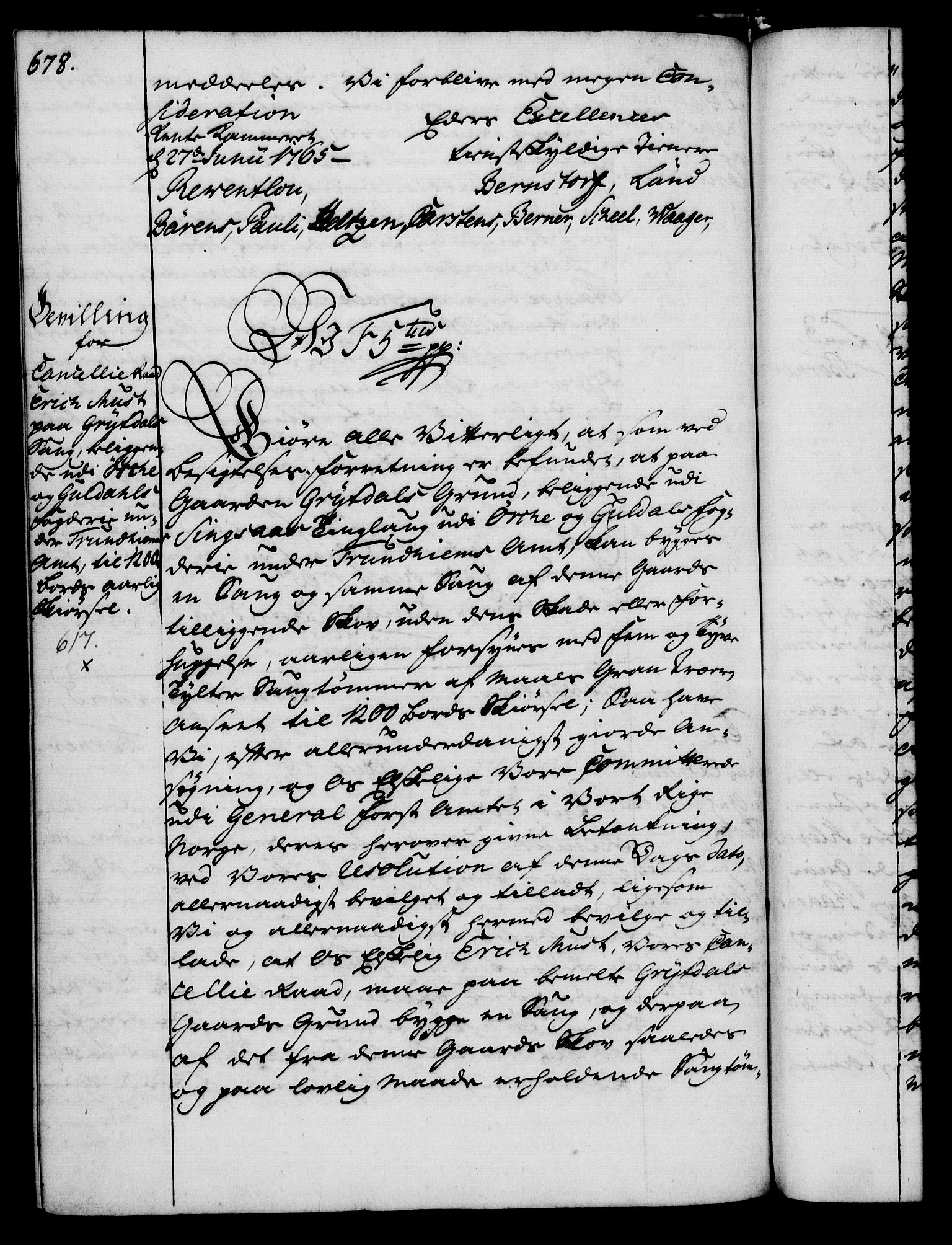 Rentekammeret, Kammerkanselliet, RA/EA-3111/G/Gg/Gga/L0007: Norsk ekspedisjonsprotokoll med register (merket RK 53.7), 1759-1768, p. 678