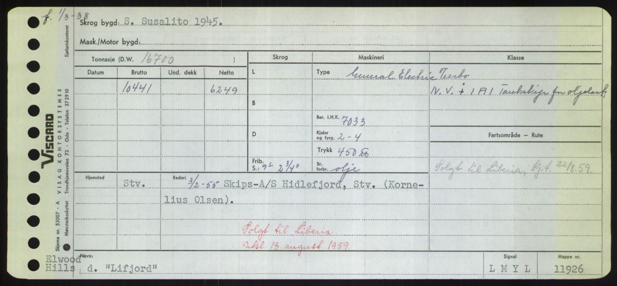 Sjøfartsdirektoratet med forløpere, Skipsmålingen, RA/S-1627/H/Hd/L0023: Fartøy, Lia-Løv, p. 41