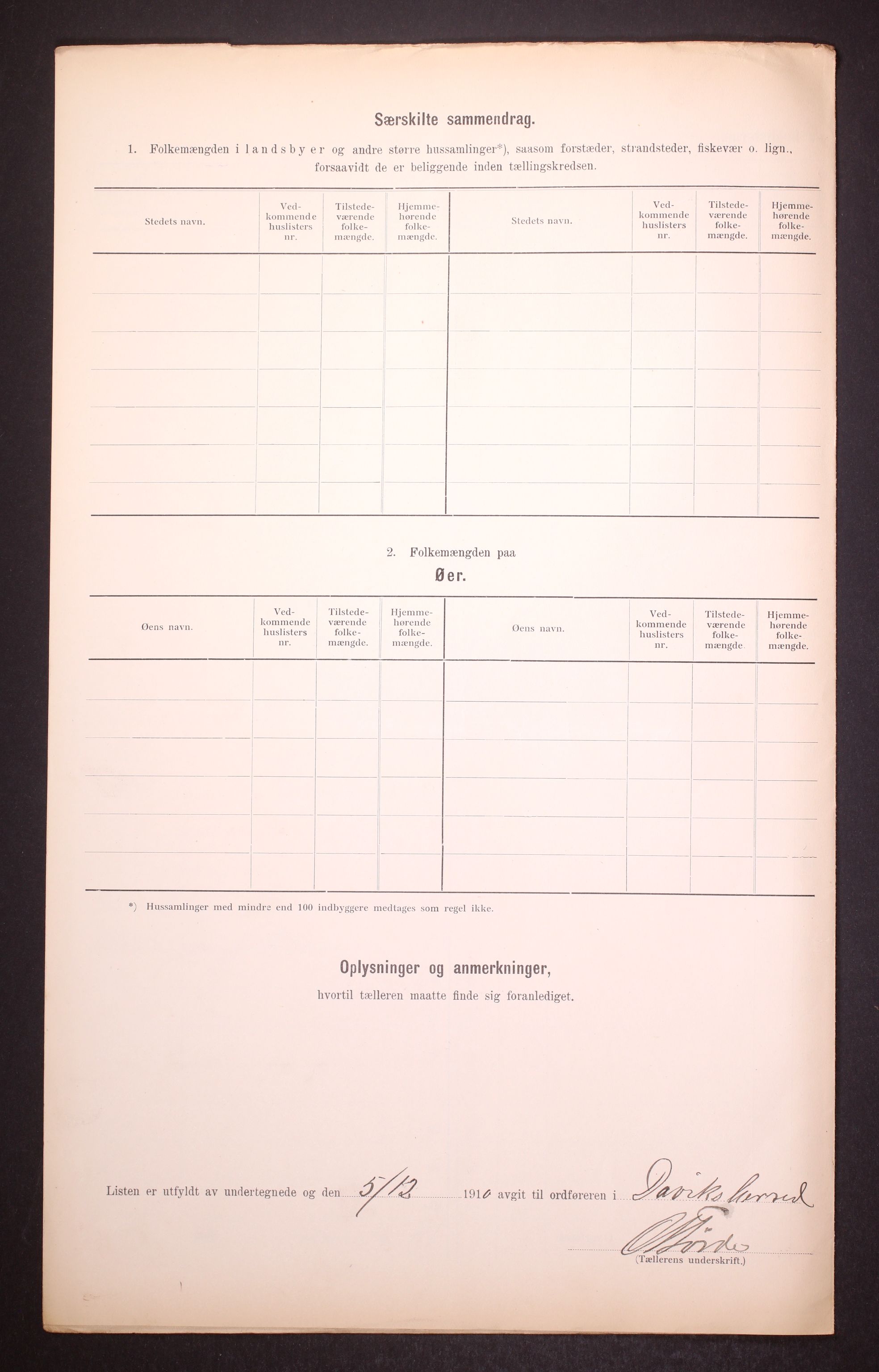 RA, 1910 census for Davik, 1910, p. 10