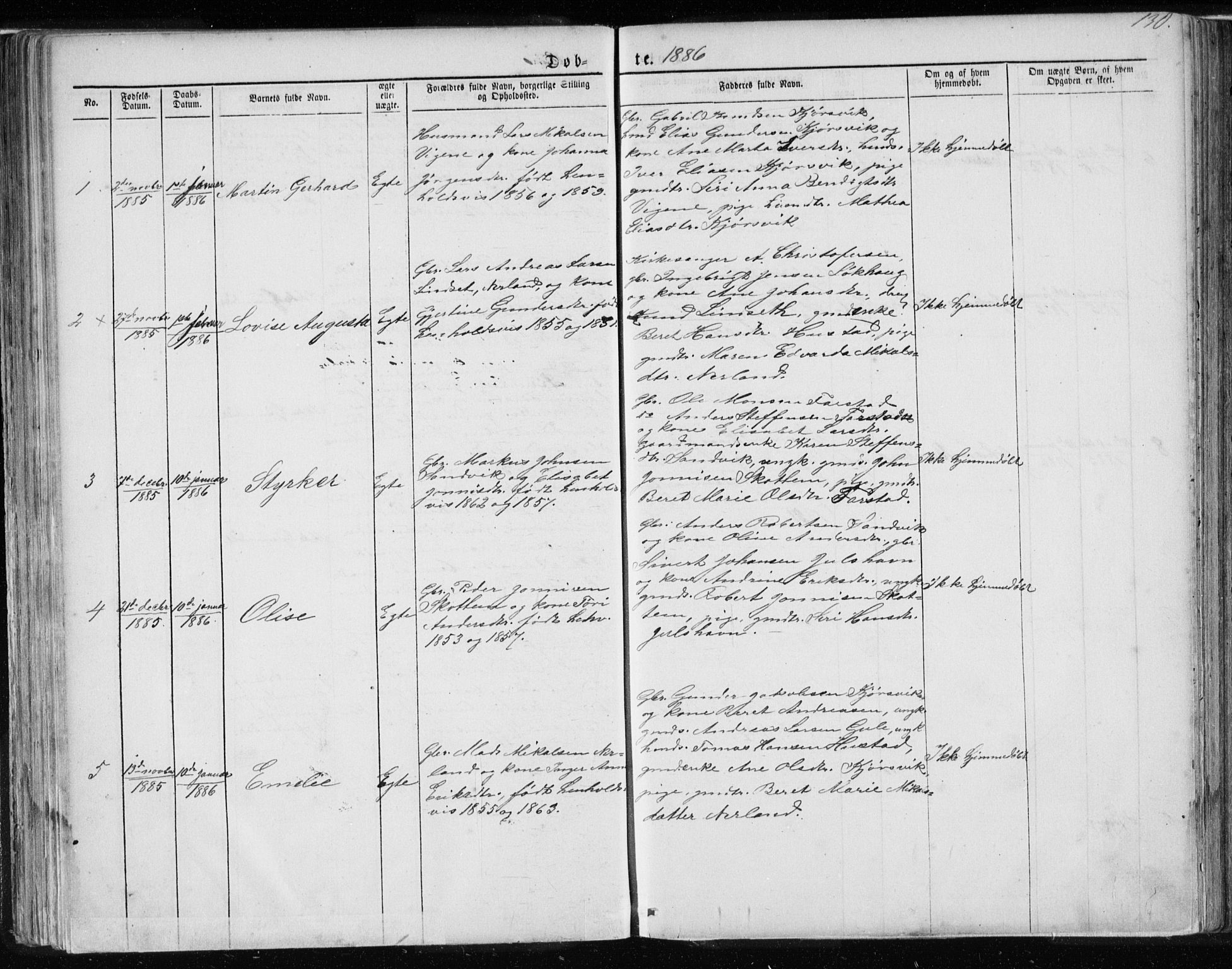 Ministerialprotokoller, klokkerbøker og fødselsregistre - Møre og Romsdal, AV/SAT-A-1454/567/L0782: Parish register (copy) no. 567C02, 1867-1886, p. 130