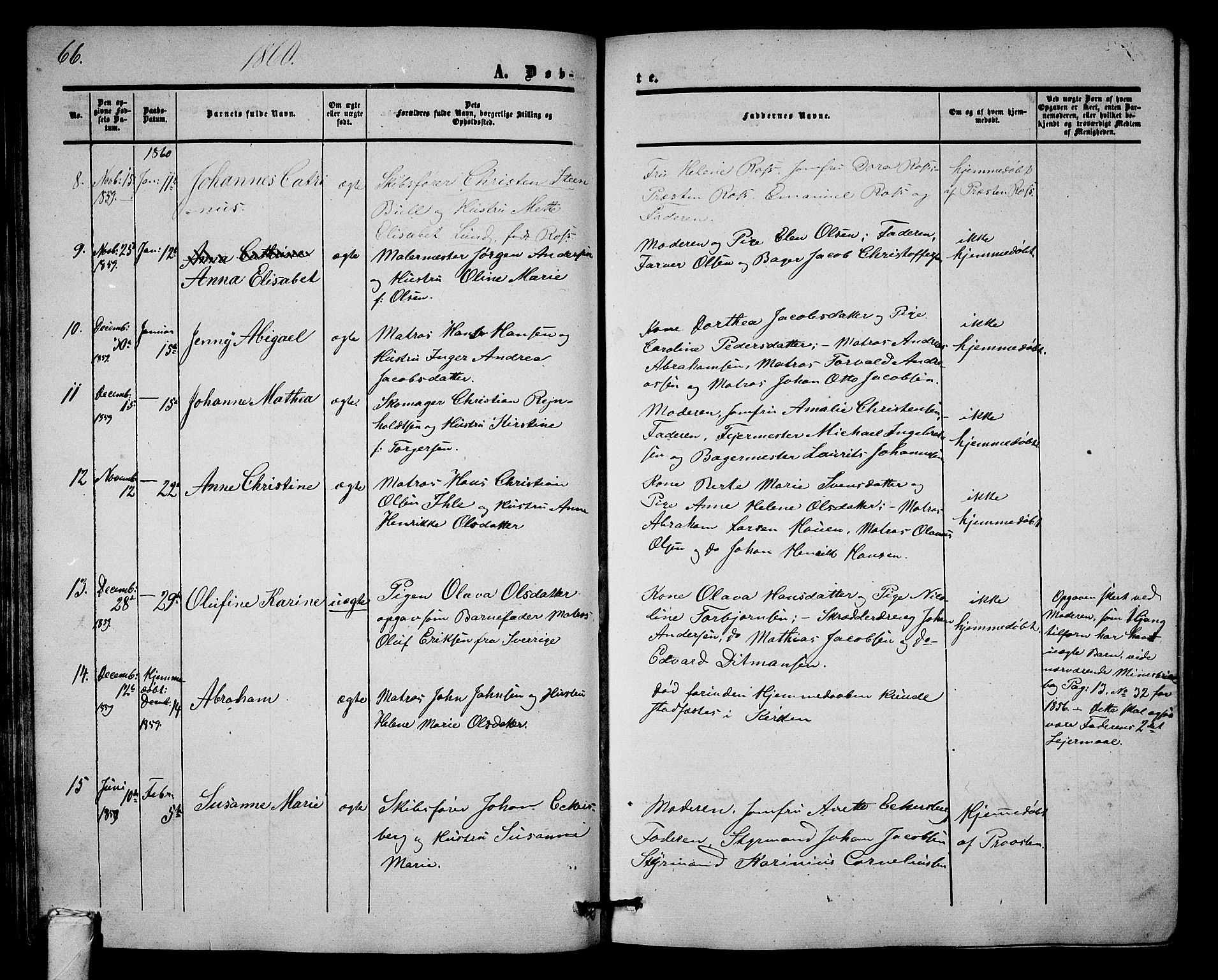 Tønsberg kirkebøker, AV/SAKO-A-330/G/Ga/L0003: Parish register (copy) no. 3, 1855-1864, p. 66