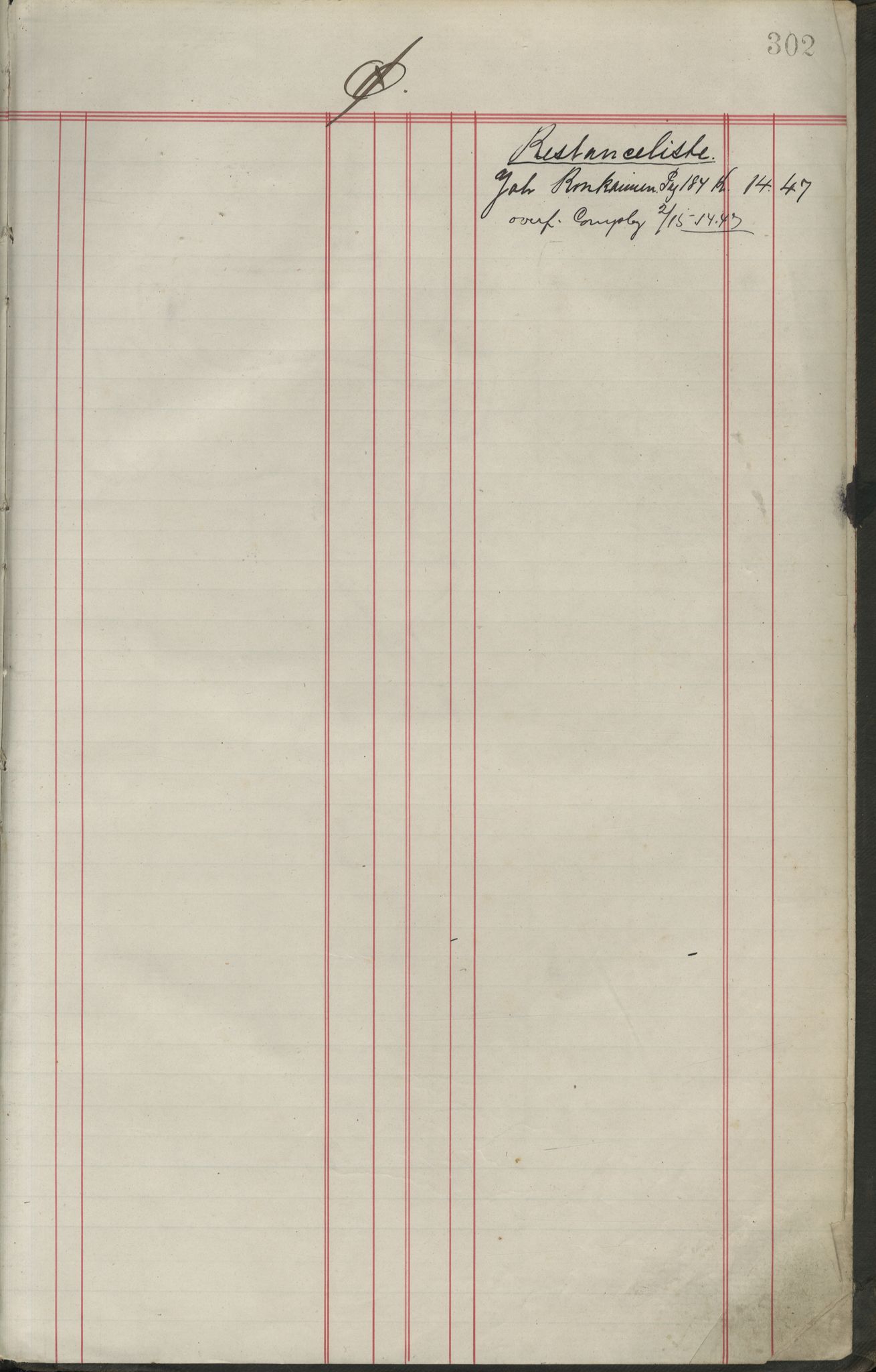 Brodtkorb handel A/S, VAMU/A-0001/F/Fa/L0006/0001: Kompanibøker. Russland / Compagnibog for Kvænerne paa Russekysten No 17, 1886-1895, p. 302