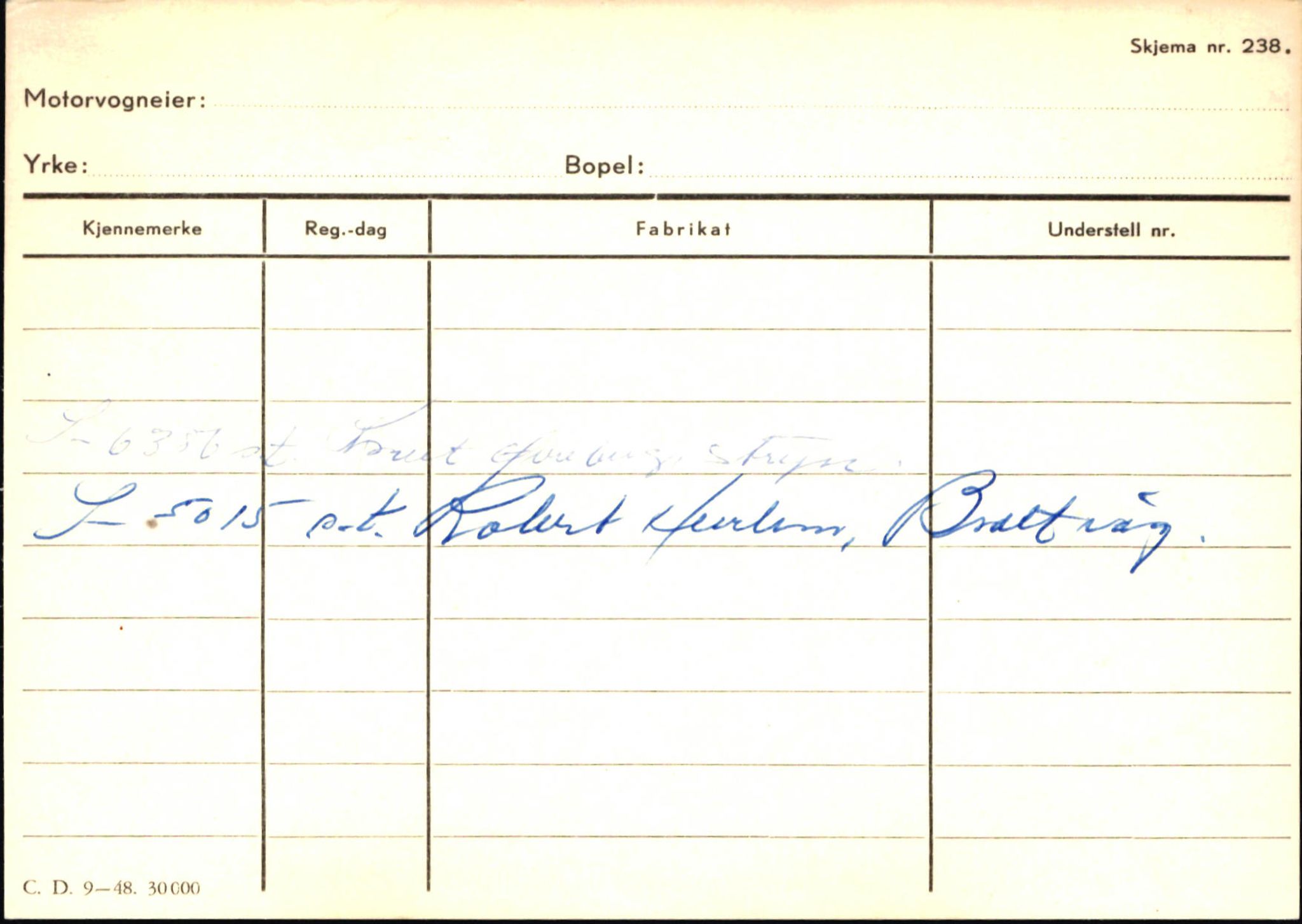 Statens vegvesen, Sogn og Fjordane vegkontor, SAB/A-5301/4/F/L0145: Registerkort Vågsøy S-Å. Årdal I-P, 1945-1975, p. 519