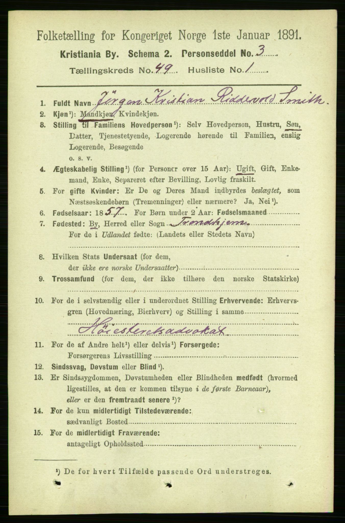 RA, 1891 census for 0301 Kristiania, 1891, p. 28570