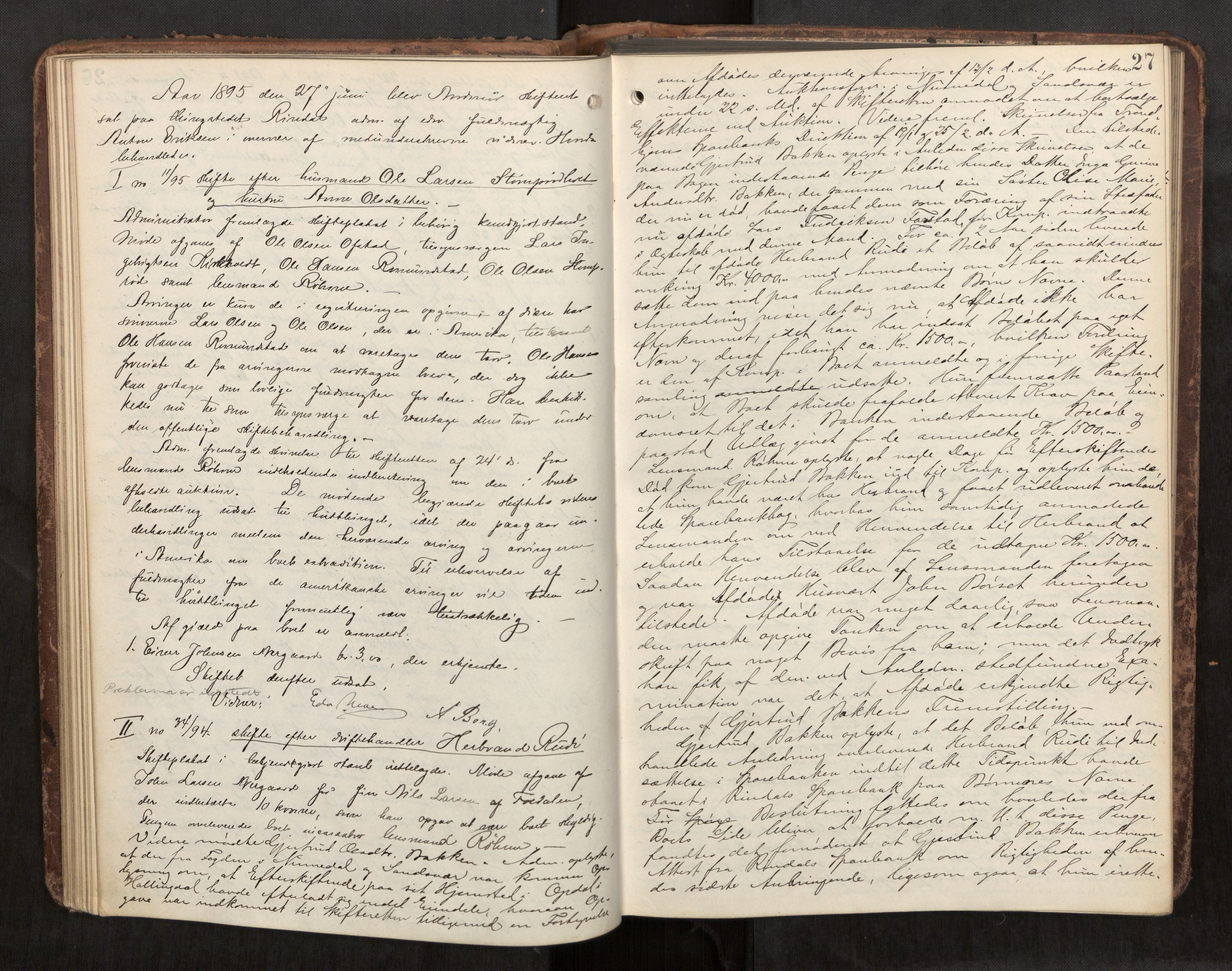 Nordmøre sorenskriveri, AV/SAT-A-4132/1/3/3B/L0006: Forhandlingsprotokoll nr. 06, 1894-1900, p. 27