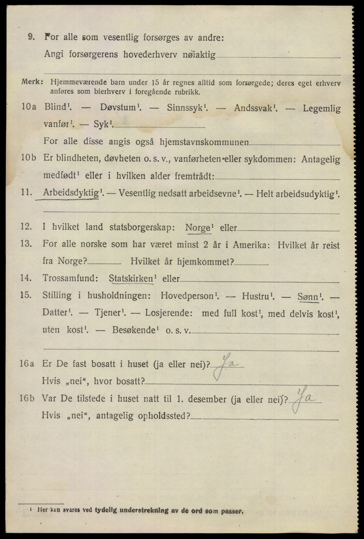 SAO, 1920 census for Tune, 1920, p. 3665