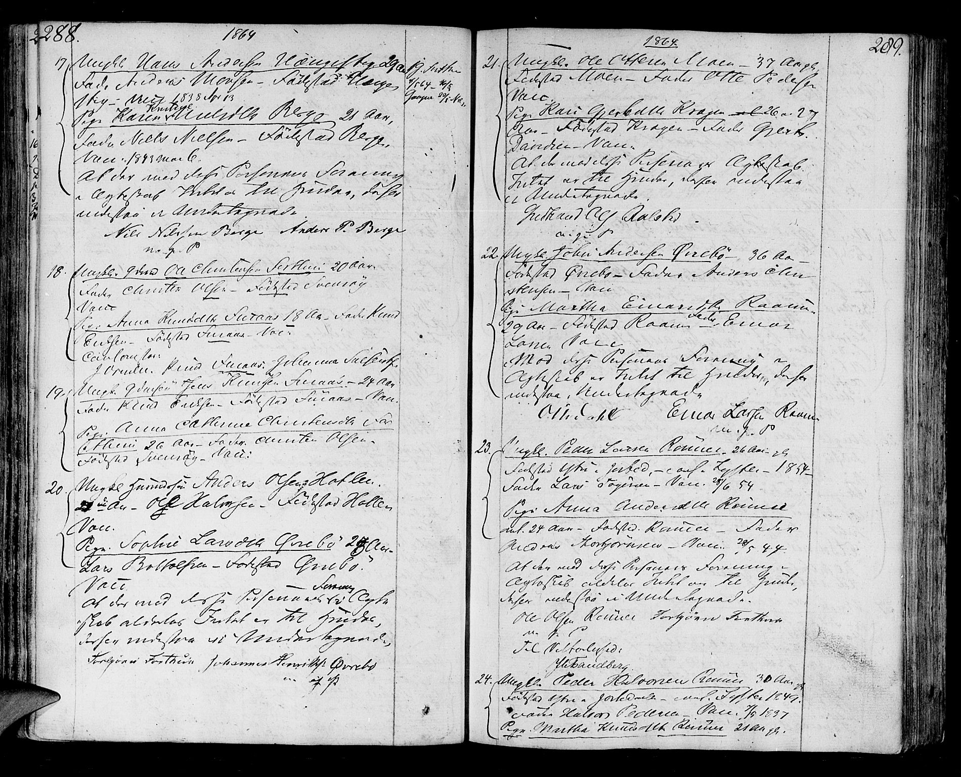 Luster sokneprestembete, AV/SAB-A-81101/H/Haa/Haaa/L0003: Parish register (official) no. A 3, 1803-1821, p. 288-289