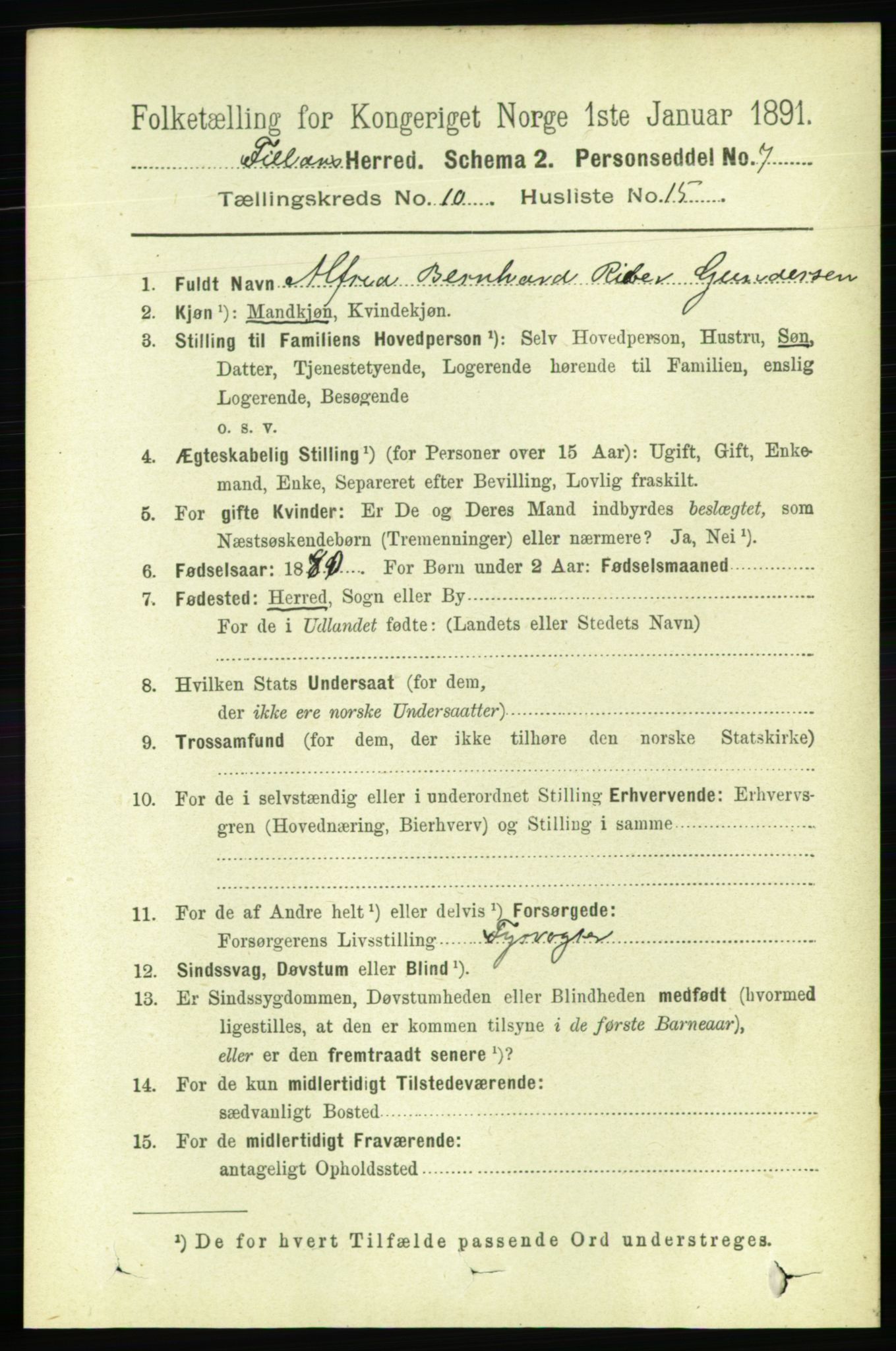 RA, 1891 census for 1616 Fillan, 1891, p. 2748