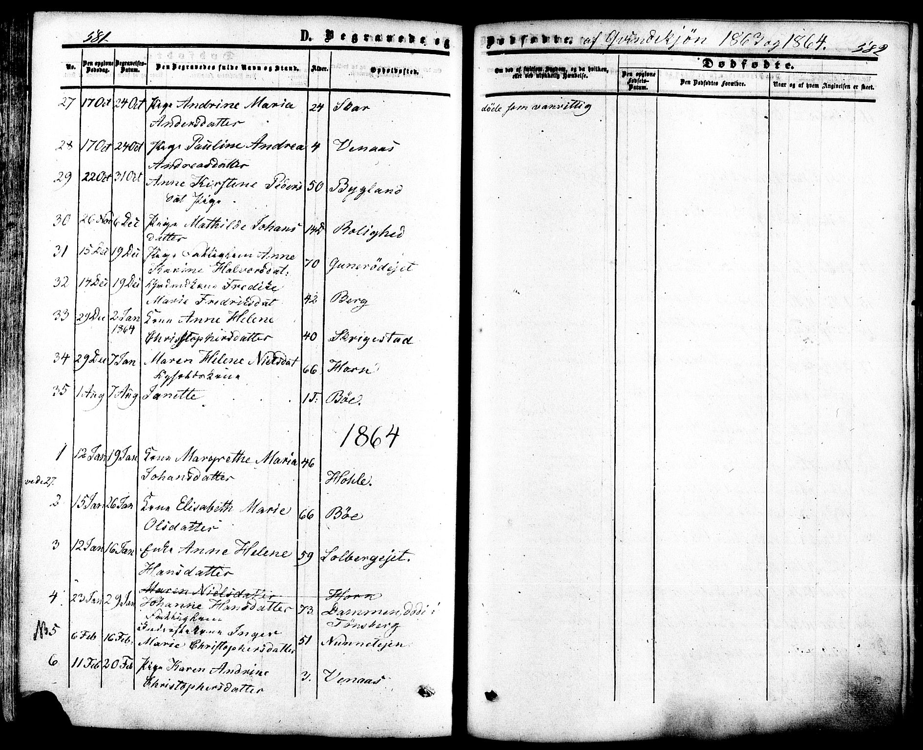 Ramnes kirkebøker, SAKO/A-314/F/Fa/L0006: Parish register (official) no. I 6, 1862-1877, p. 581-582