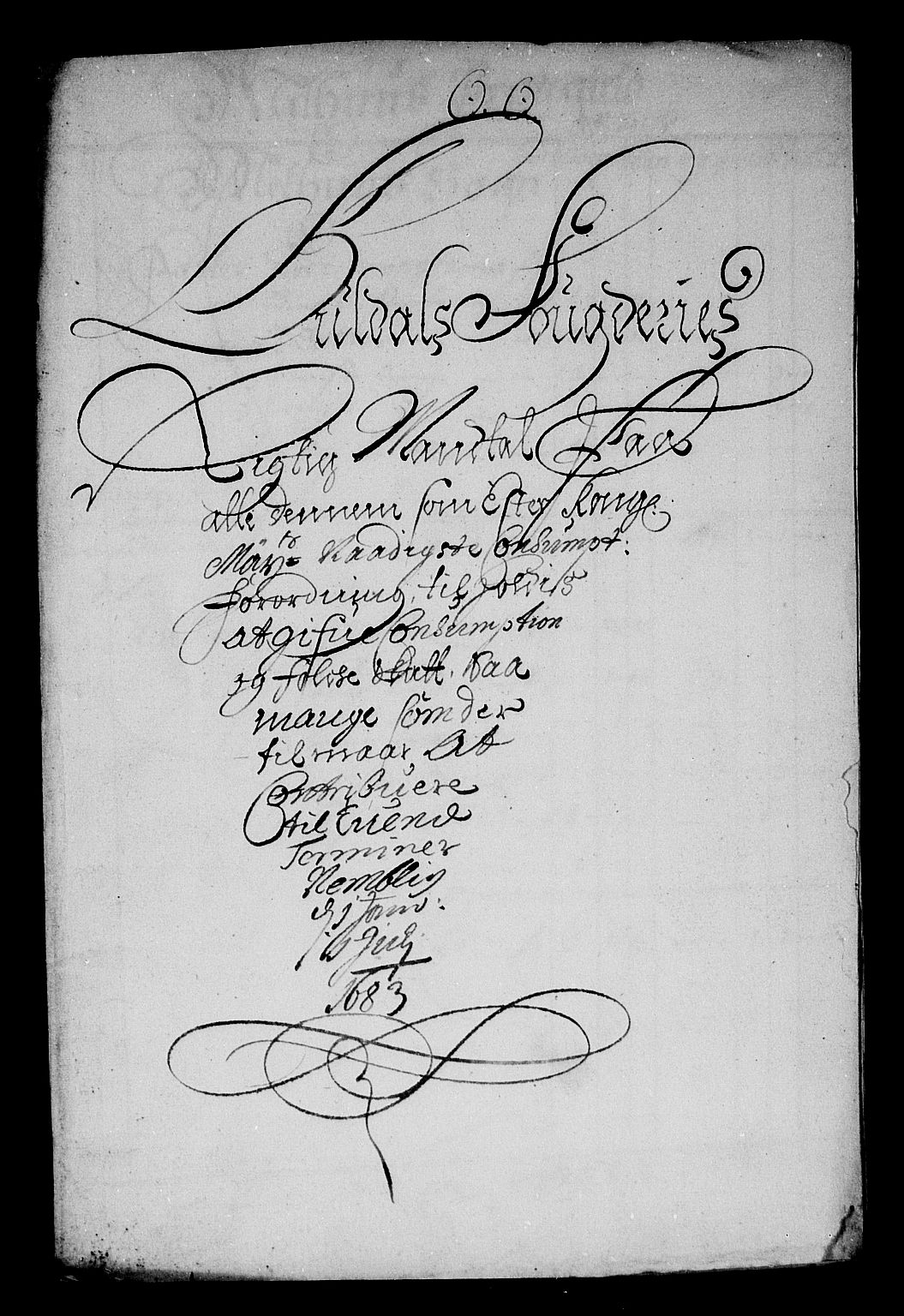 Rentekammeret inntil 1814, Reviderte regnskaper, Stiftamtstueregnskaper, Trondheim stiftamt og Nordland amt, AV/RA-EA-6044/R/Rg/L0072: Trondheim stiftamt og Nordland amt, 1683