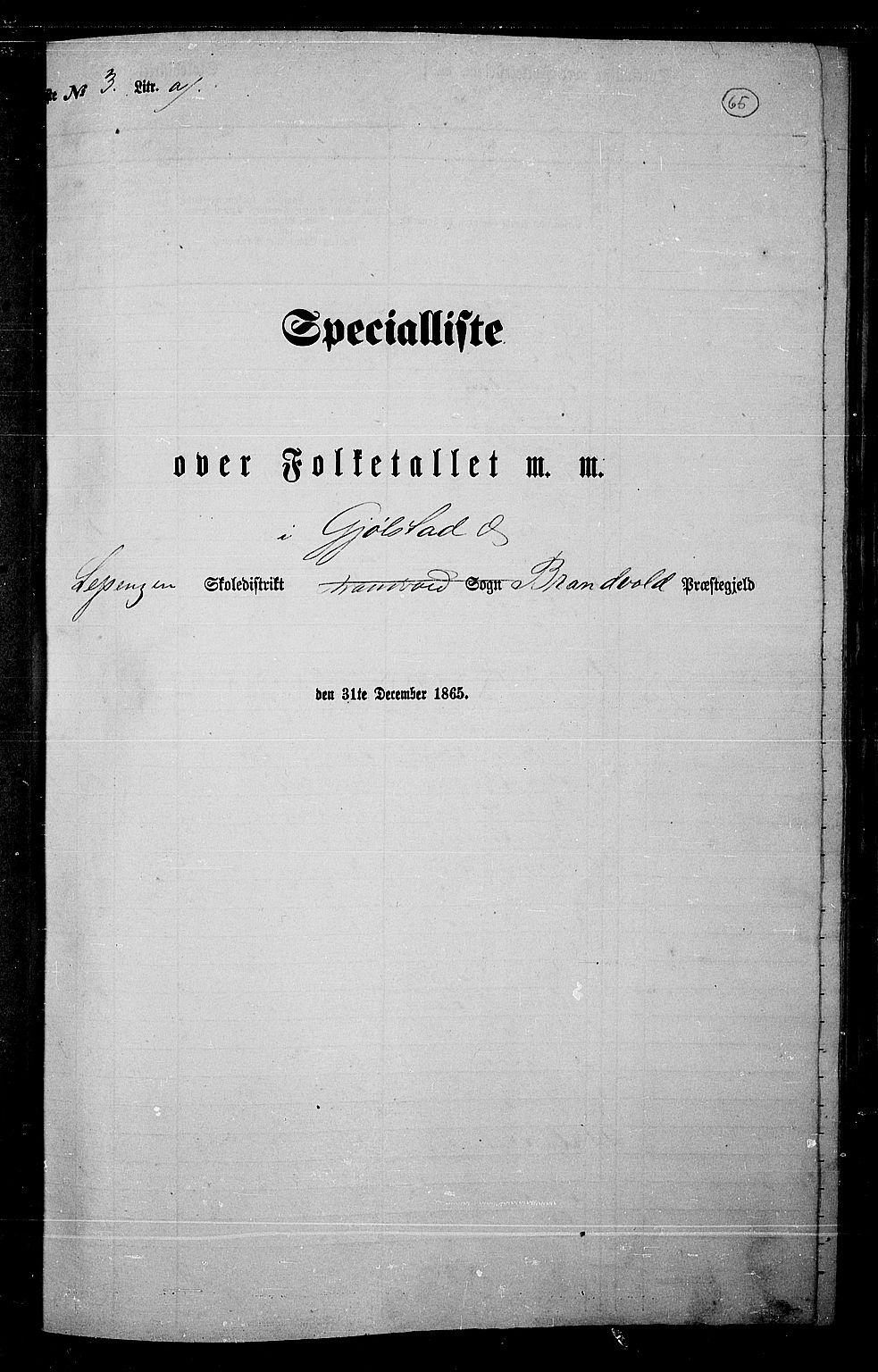 RA, 1865 census for Brandval, 1865, p. 56