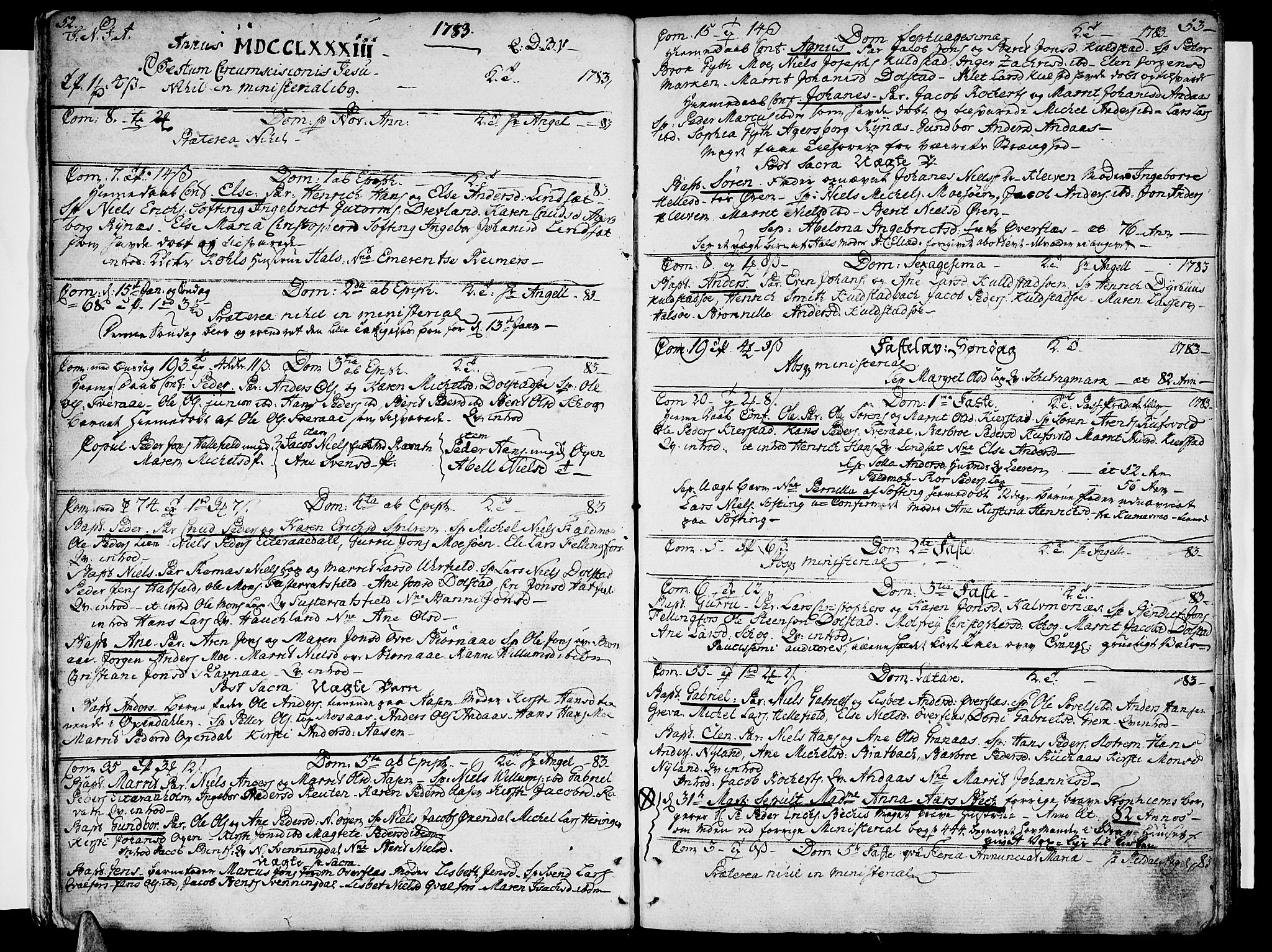 Ministerialprotokoller, klokkerbøker og fødselsregistre - Nordland, SAT/A-1459/820/L0286: Parish register (official) no. 820A07, 1780-1799, p. 52-53