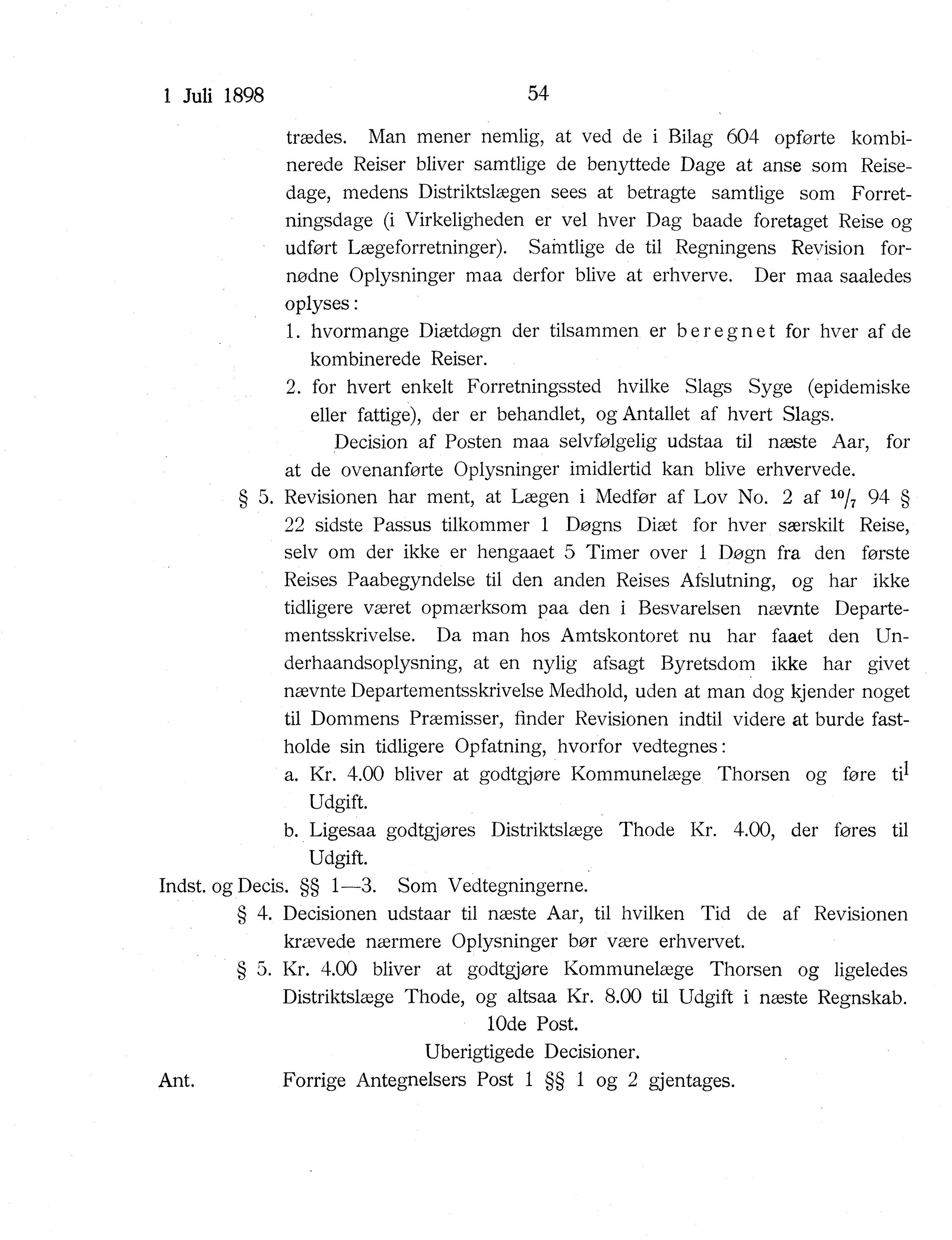 Nordland Fylkeskommune. Fylkestinget, AIN/NFK-17/176/A/Ac/L0021: Fylkestingsforhandlinger 1898, 1898