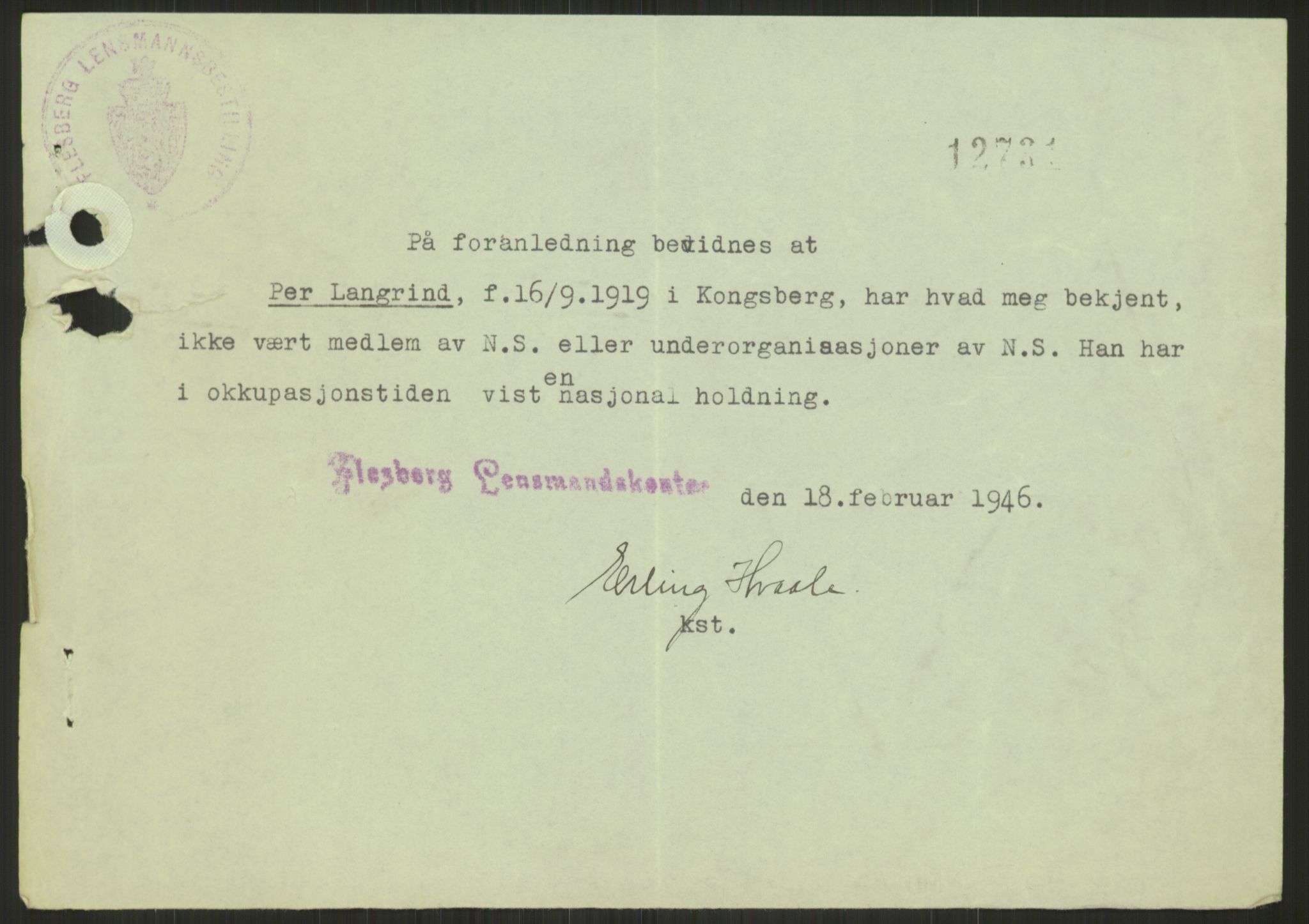 Forsvaret, Krigsdekorasjonskanselliet, AV/RA-RAFA-5156/F/Fa/L0040: Deltagermedaljen 1940 - Attestskjemaer L - Ø (Sjøforsvaret), 1946-1948, p. 9