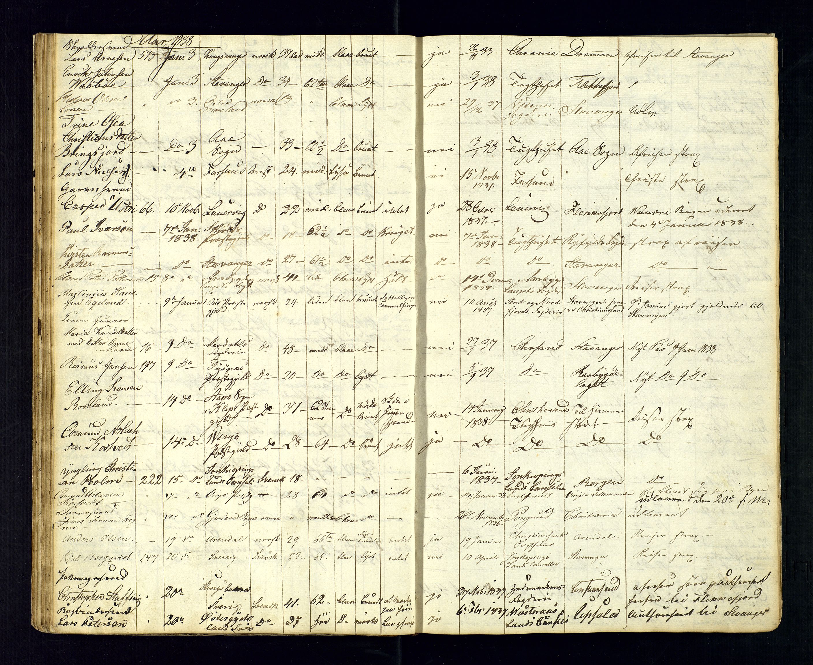 Kristiansand politikammer, AV/SAK-1243-0004/K/Ka/L0224B: Reisepassprotokoll anviste reisepass, 1835-1842, p. 40