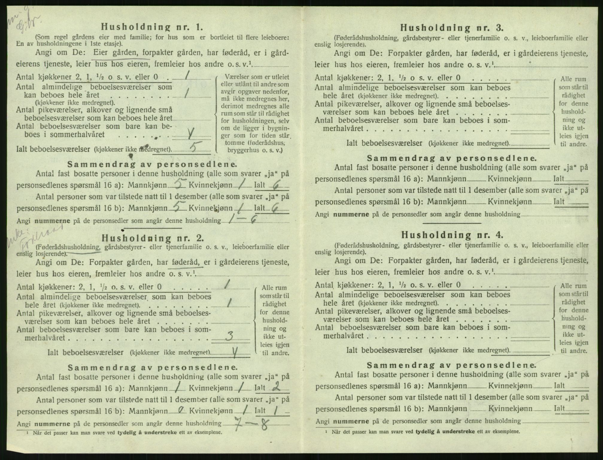 SAT, 1920 census for Leirfjord, 1920, p. 436