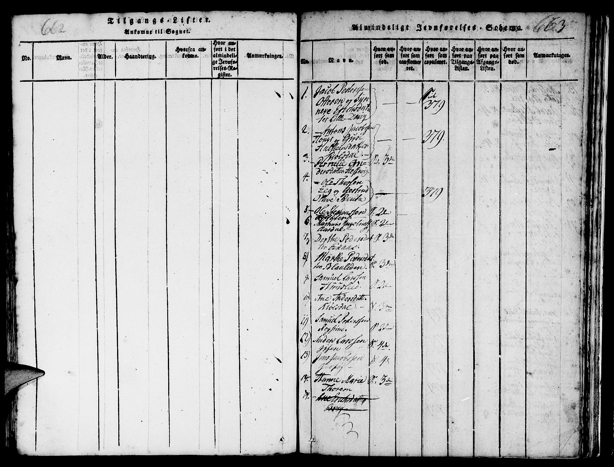 Davik sokneprestembete, SAB/A-79701/H/Haa/Haaa/L0003: Parish register (official) no. A 3, 1816-1830, p. 662-663