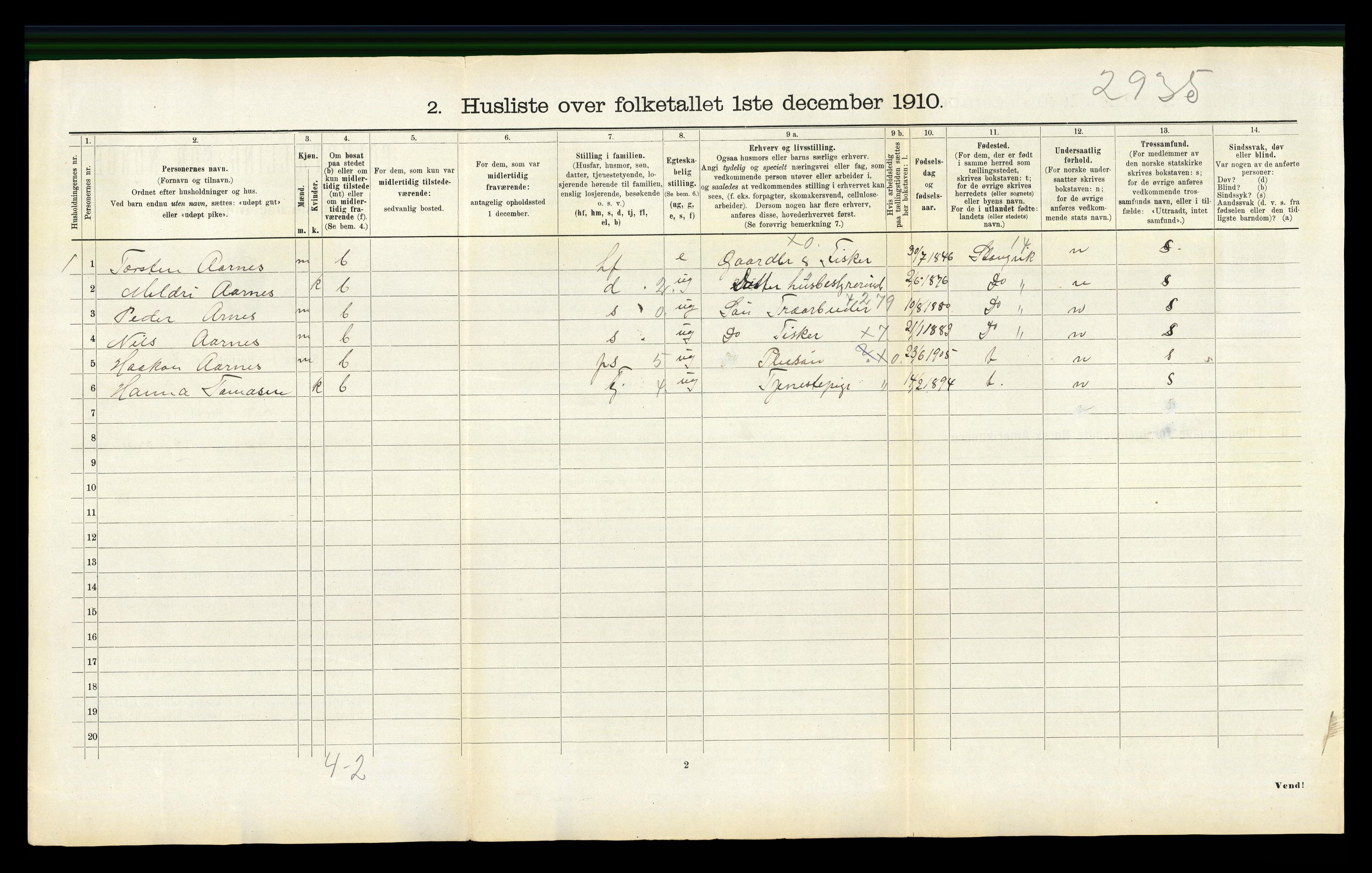 RA, 1910 census for Edøy, 1910, p. 1089