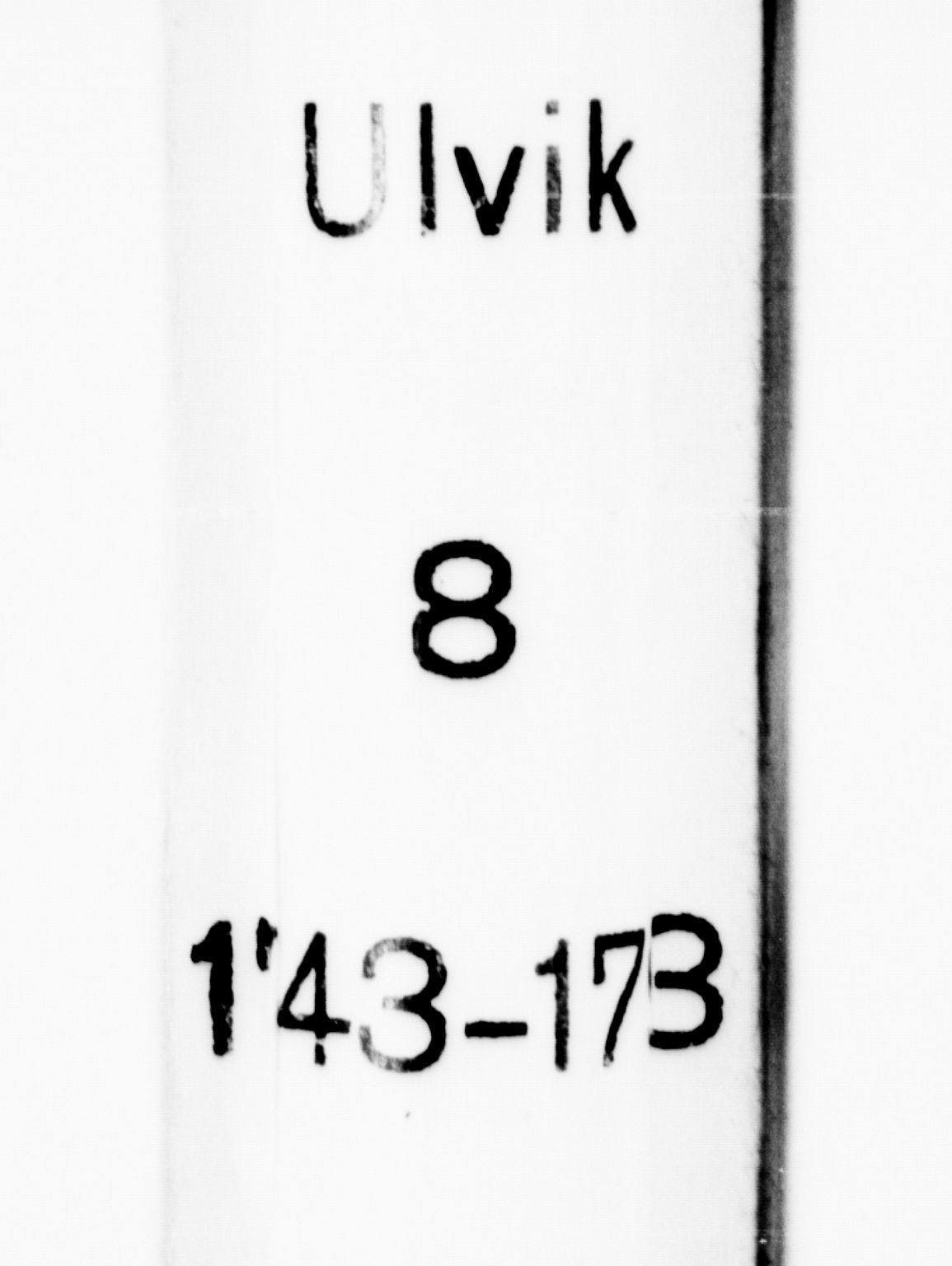 Ulvik sokneprestembete, SAB/A-78801/H/Haa: Parish register (official) no. A 8, 1743-1792