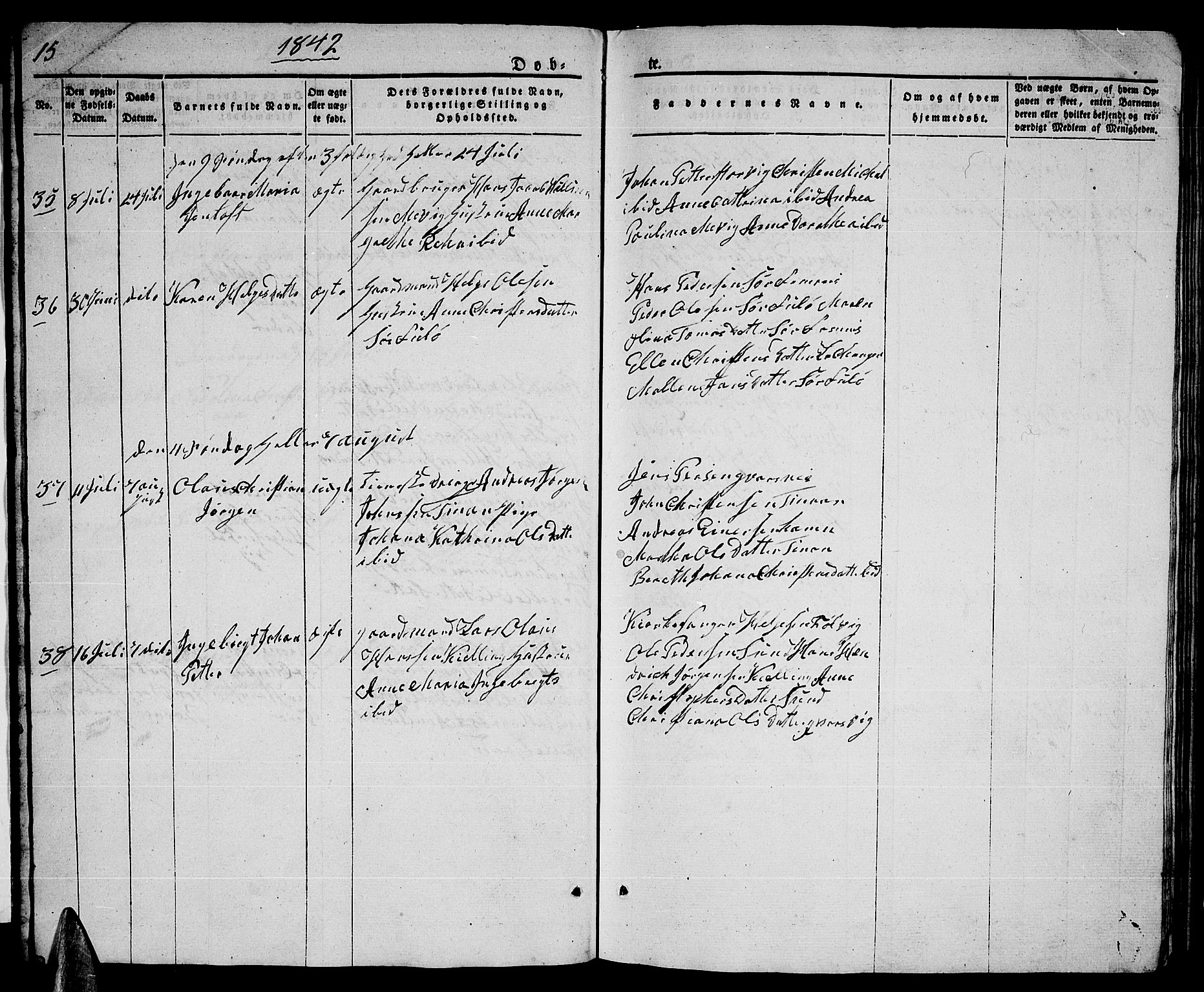 Ministerialprotokoller, klokkerbøker og fødselsregistre - Nordland, AV/SAT-A-1459/805/L0106: Parish register (copy) no. 805C02, 1841-1861, p. 15