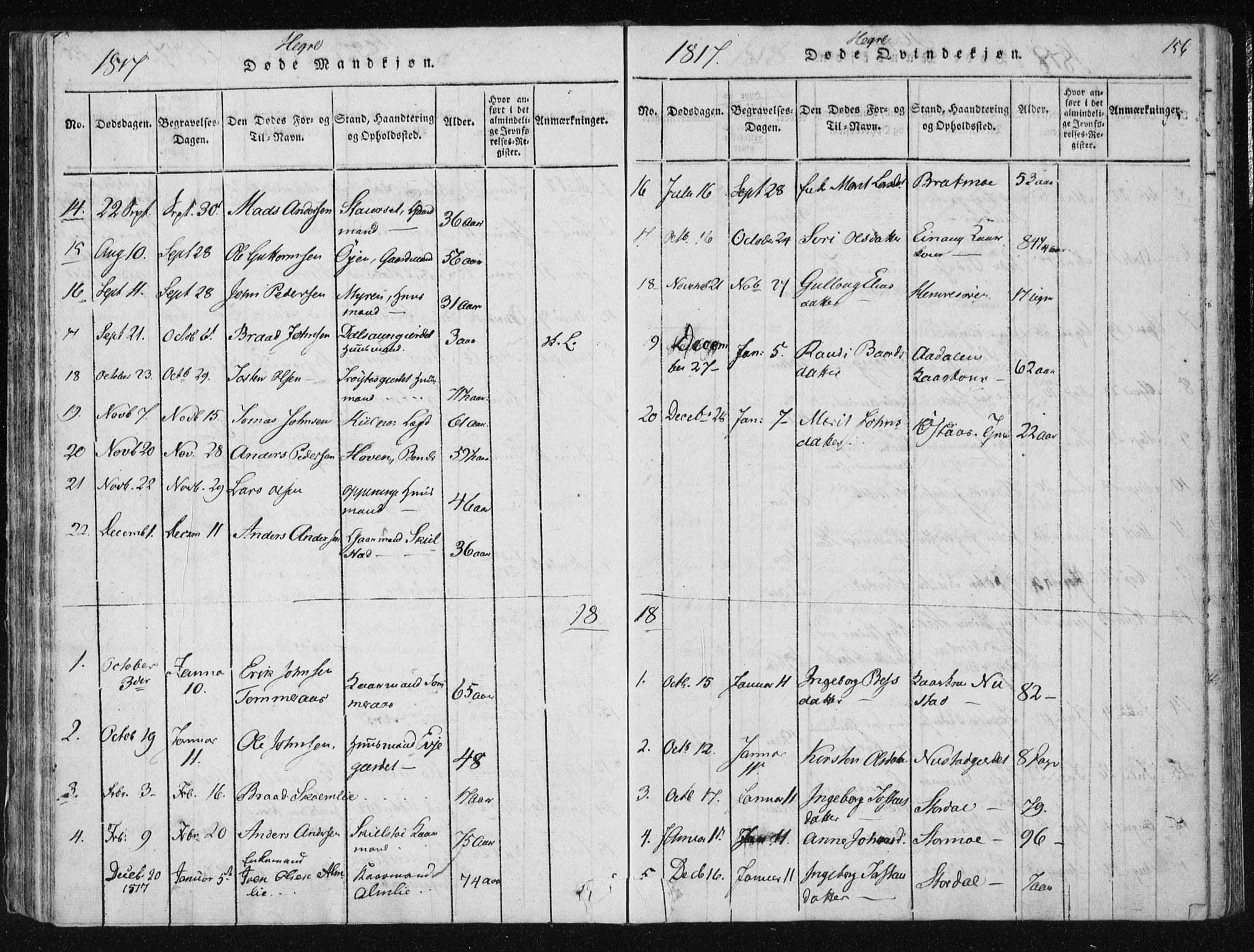 Ministerialprotokoller, klokkerbøker og fødselsregistre - Nord-Trøndelag, SAT/A-1458/709/L0061: Parish register (official) no. 709A08 /4, 1815-1819, p. 156