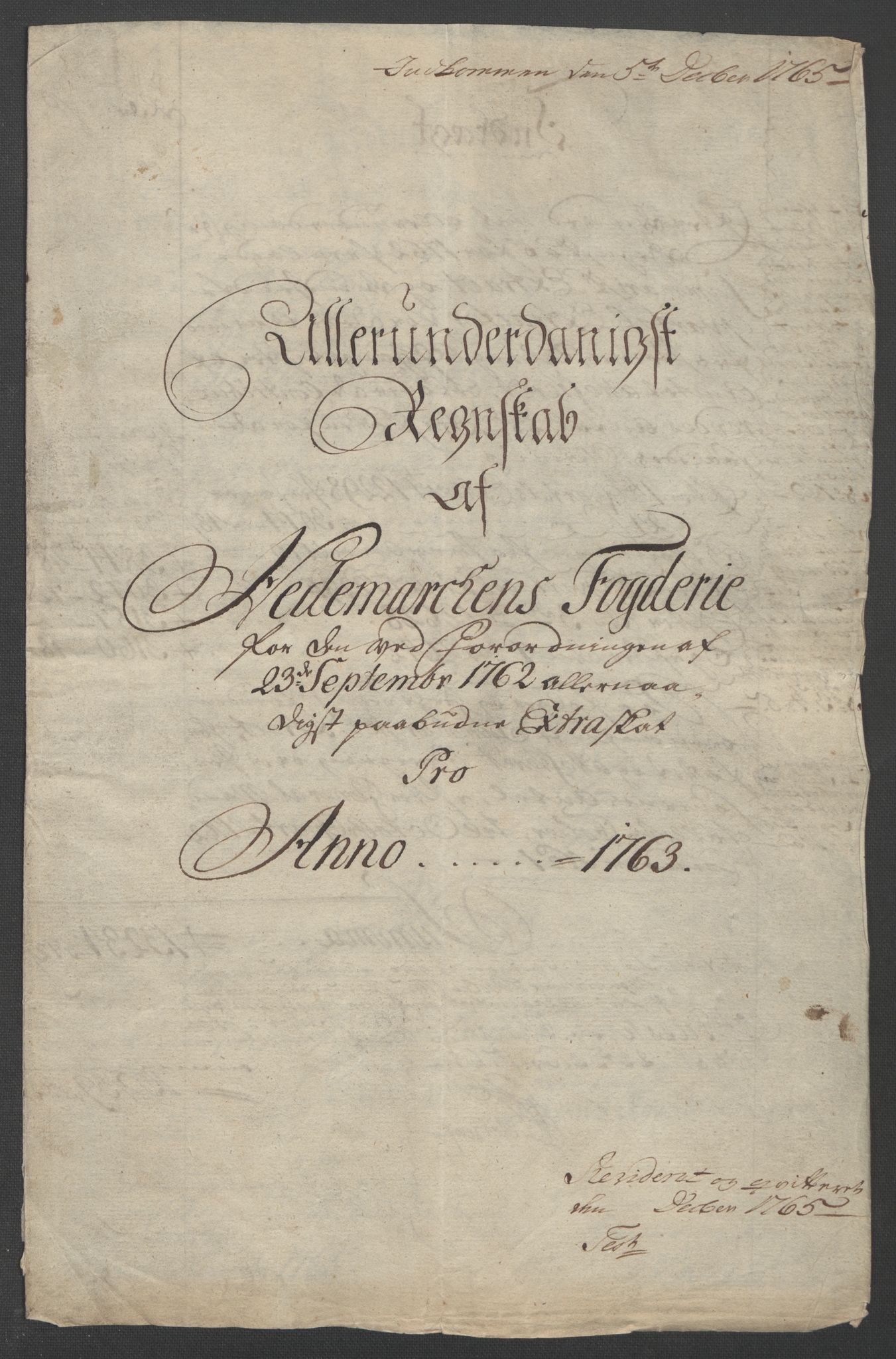 Rentekammeret inntil 1814, Reviderte regnskaper, Fogderegnskap, RA/EA-4092/R16/L1147: Ekstraskatten Hedmark, 1763-1764, p. 5