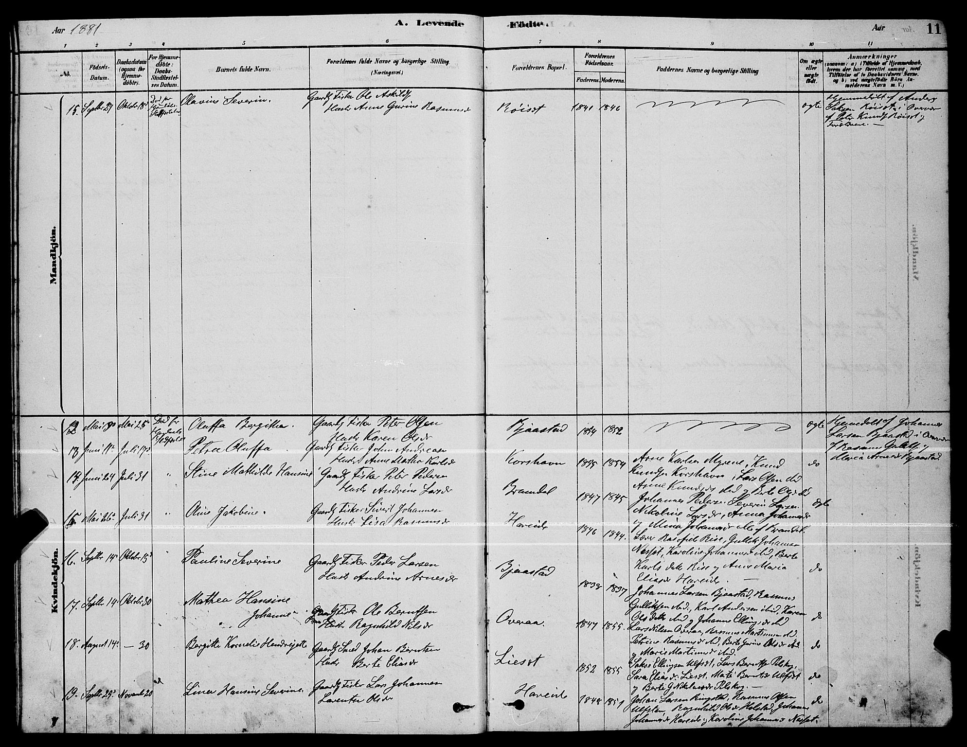 Ministerialprotokoller, klokkerbøker og fødselsregistre - Møre og Romsdal, AV/SAT-A-1454/510/L0125: Parish register (copy) no. 510C02, 1878-1900, p. 11