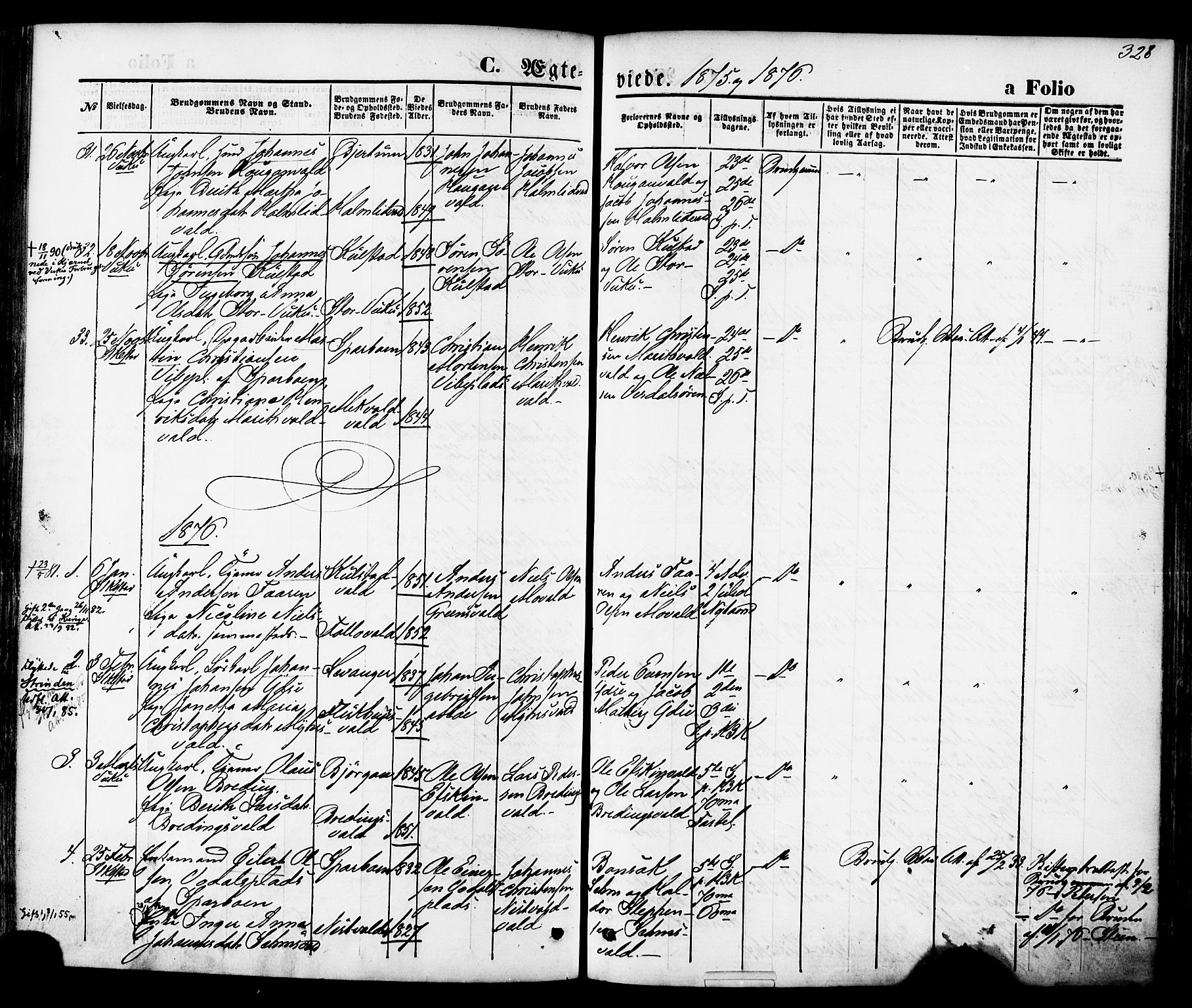 Ministerialprotokoller, klokkerbøker og fødselsregistre - Nord-Trøndelag, SAT/A-1458/723/L0242: Parish register (official) no. 723A11, 1870-1880, p. 328