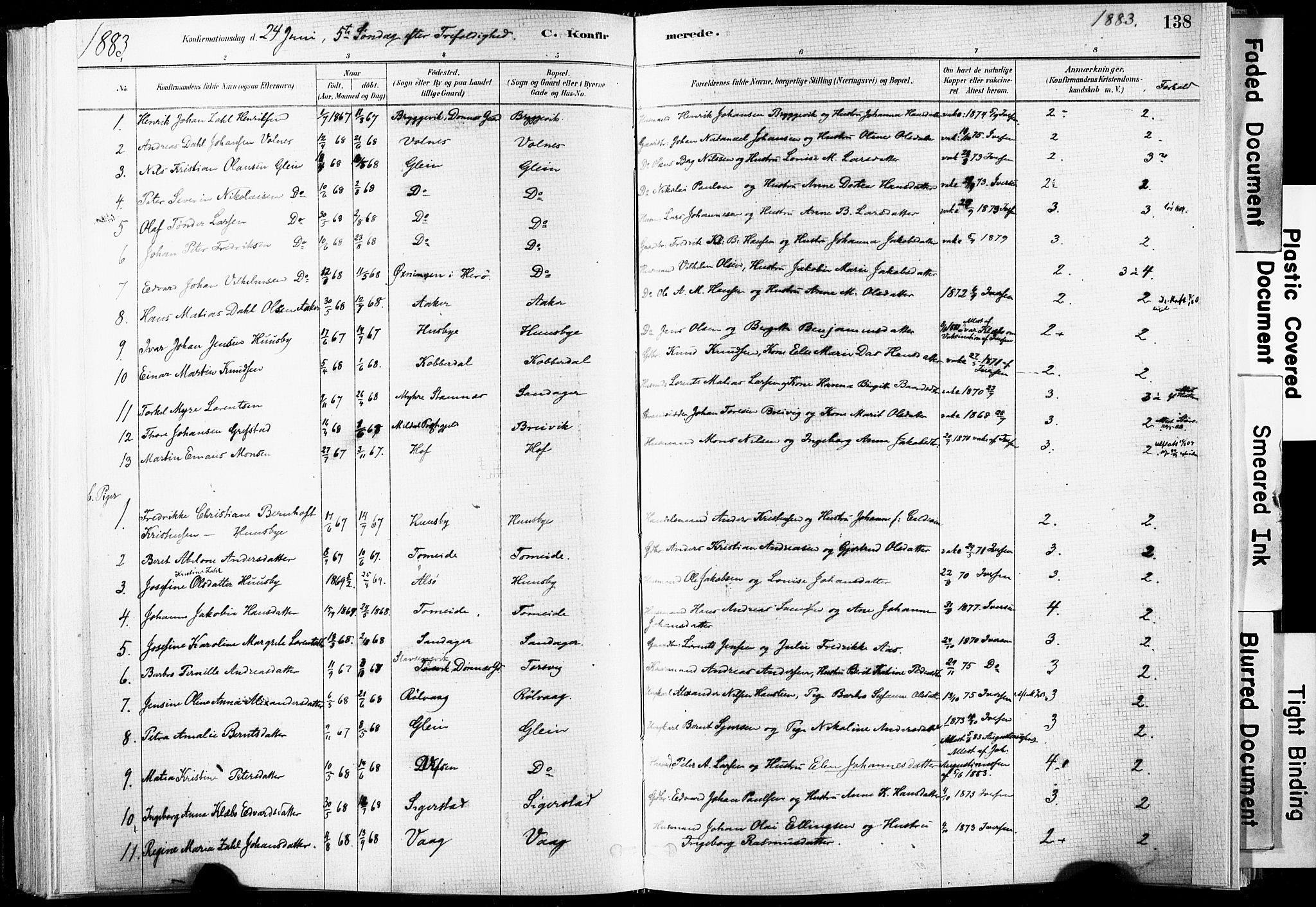 Ministerialprotokoller, klokkerbøker og fødselsregistre - Nordland, SAT/A-1459/835/L0525: Parish register (official) no. 835A03I, 1881-1910, p. 138