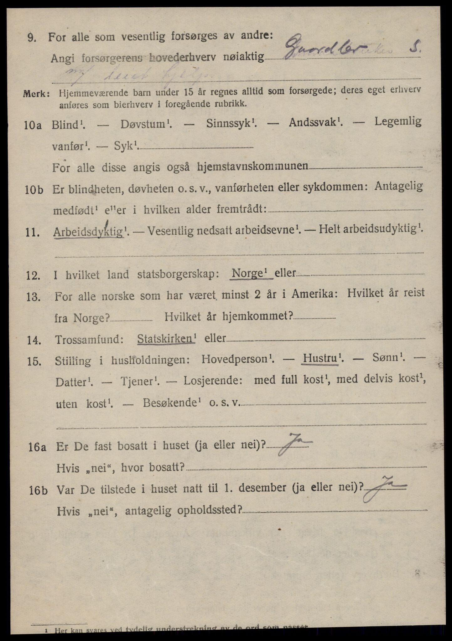 SAT, 1920 census for Stordal, 1920, p. 841