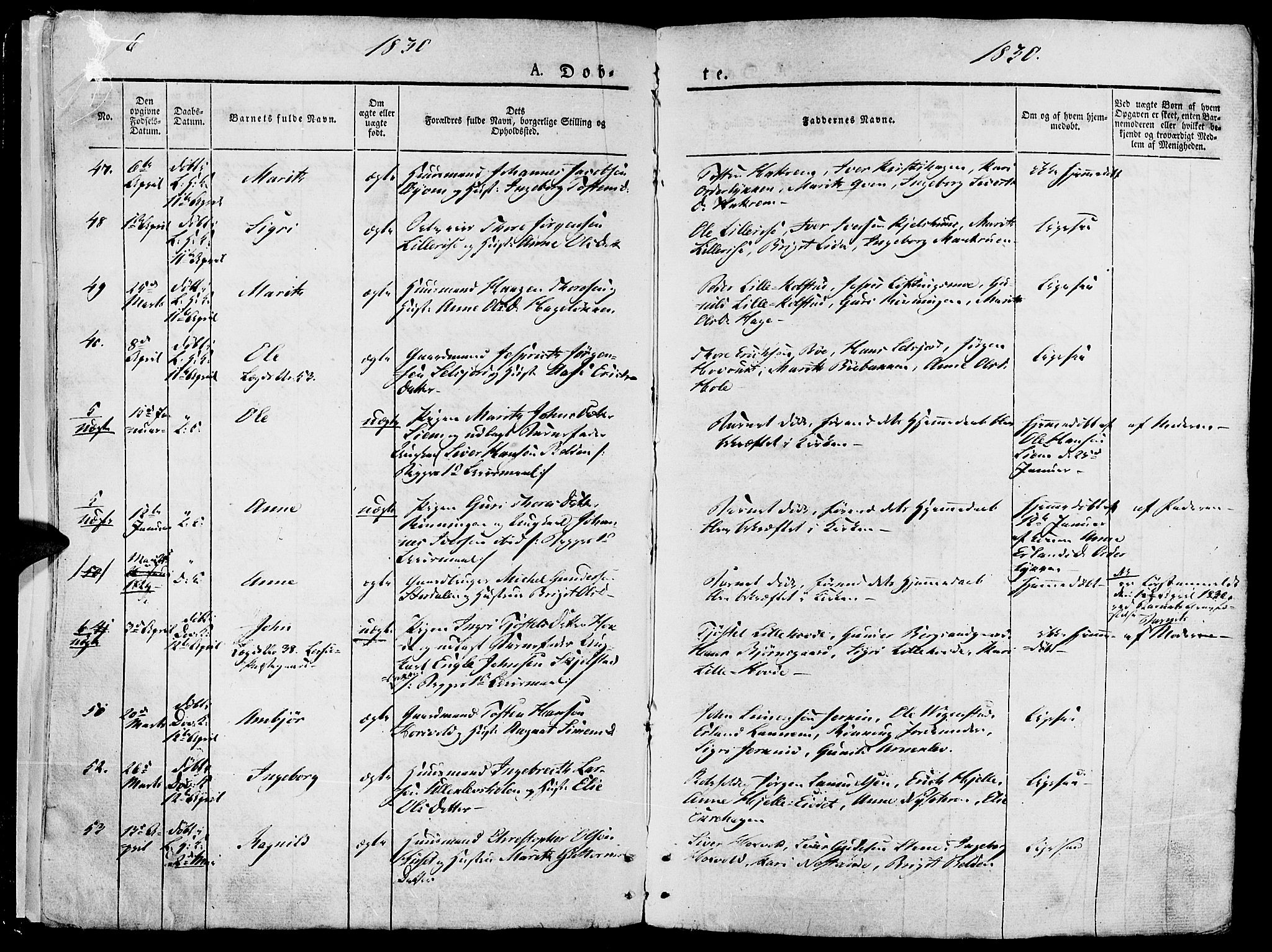 Lesja prestekontor, AV/SAH-PREST-068/H/Ha/Haa/L0005: Parish register (official) no. 5, 1830-1842, p. 6