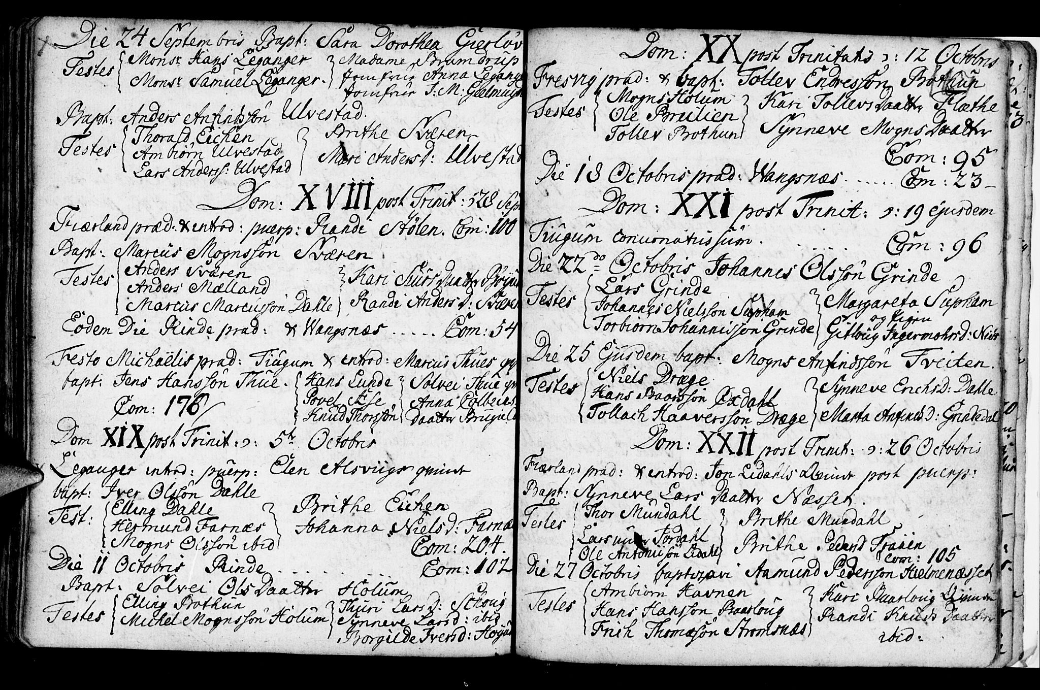 Leikanger sokneprestembete, AV/SAB-A-81001/H/Haa/Haaa/L0002: Parish register (official) no. A 2, 1735-1756, p. 167