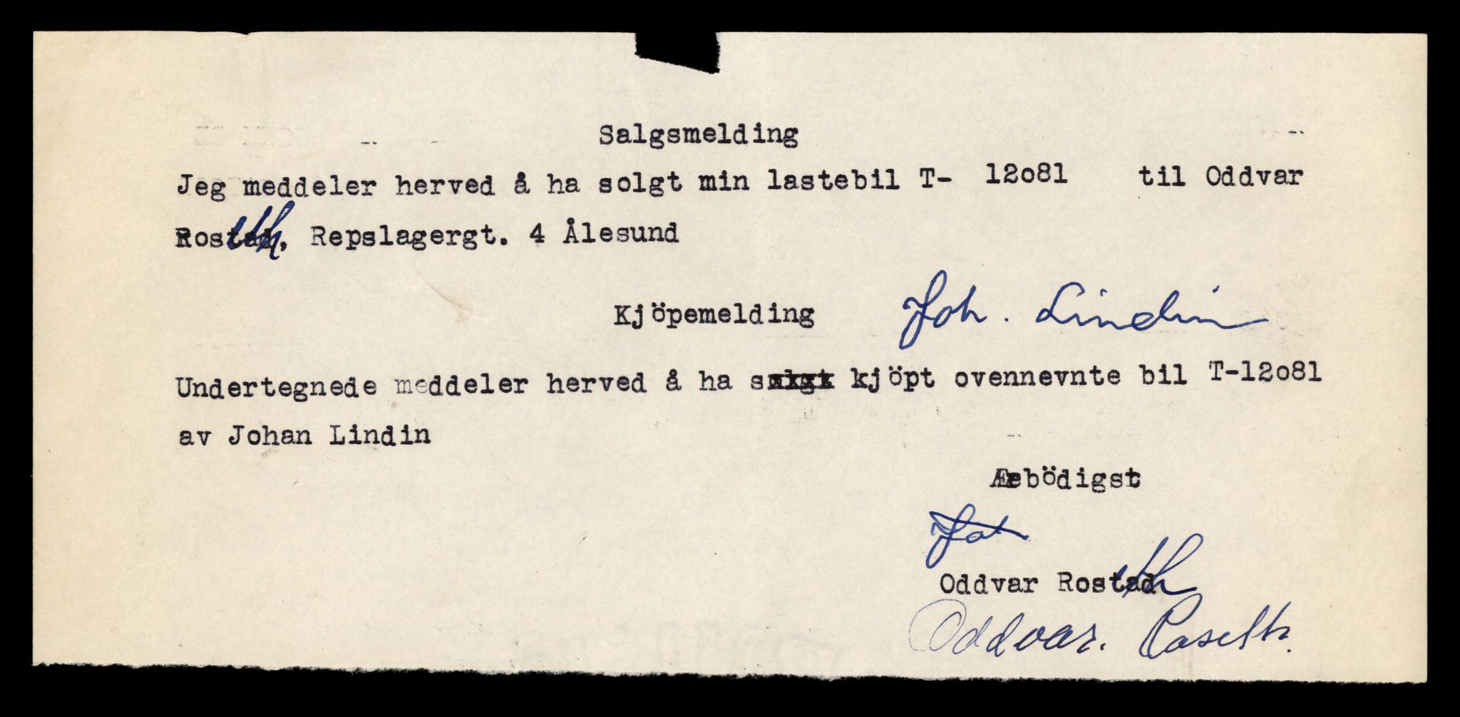 Møre og Romsdal vegkontor - Ålesund trafikkstasjon, AV/SAT-A-4099/F/Fe/L0035: Registreringskort for kjøretøy T 12653 - T 12829, 1927-1998, p. 599