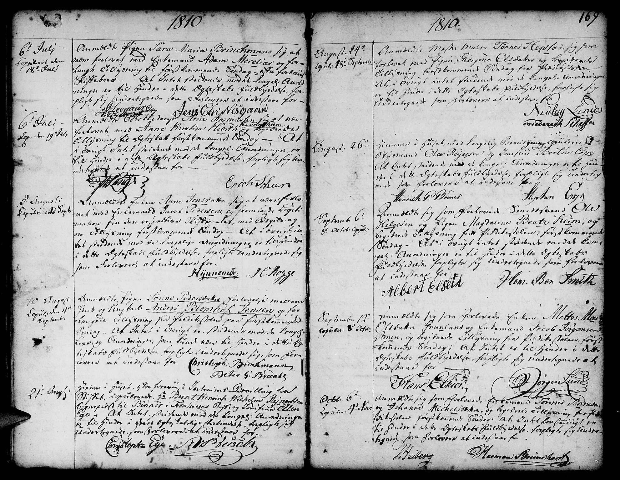 Nykirken Sokneprestembete, SAB/A-77101/H/Haa/L0008: Parish register (official) no. A 8, 1776-1814, p. 169