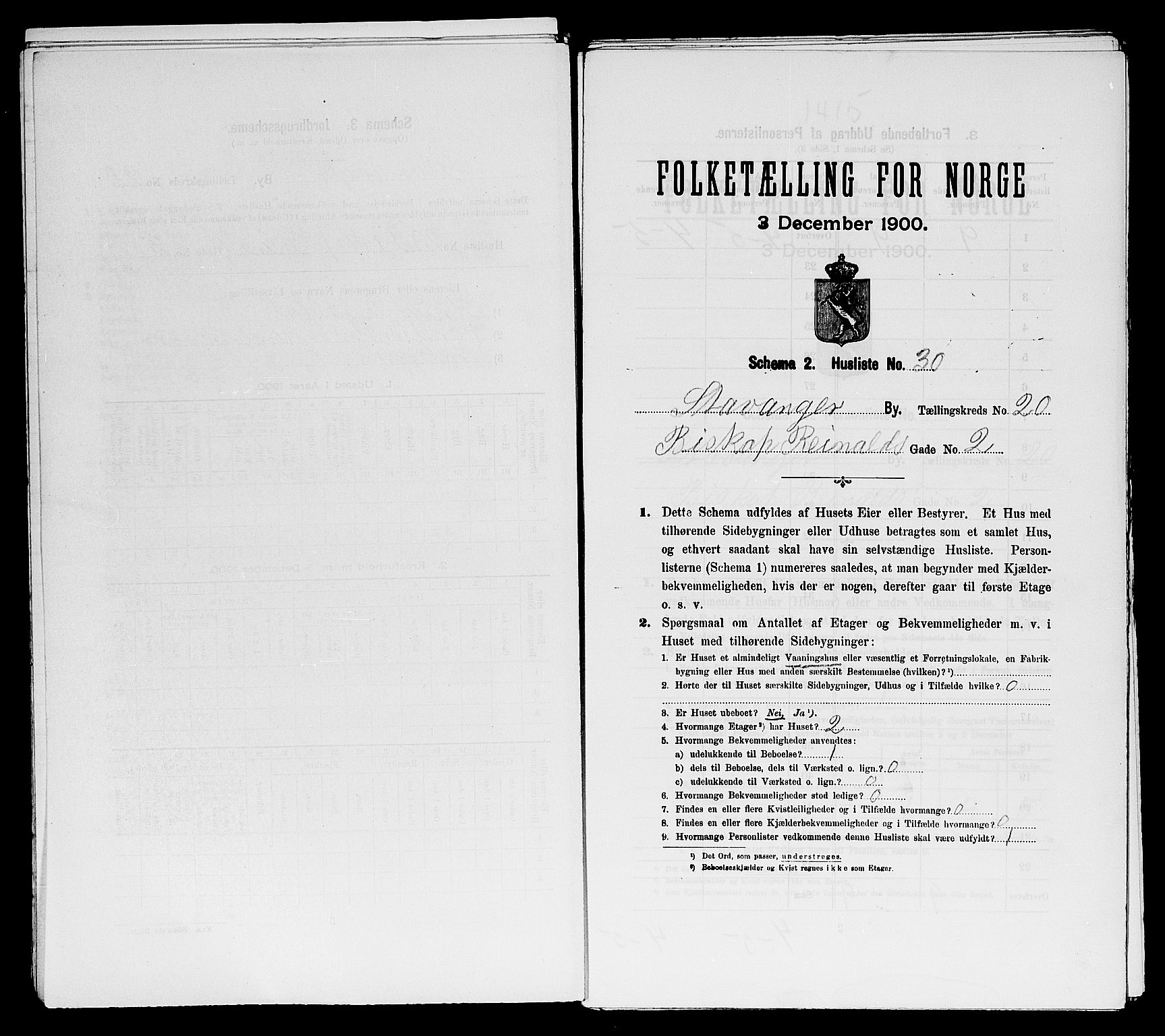 SAST, 1900 census for Stavanger, 1900, p. 7829