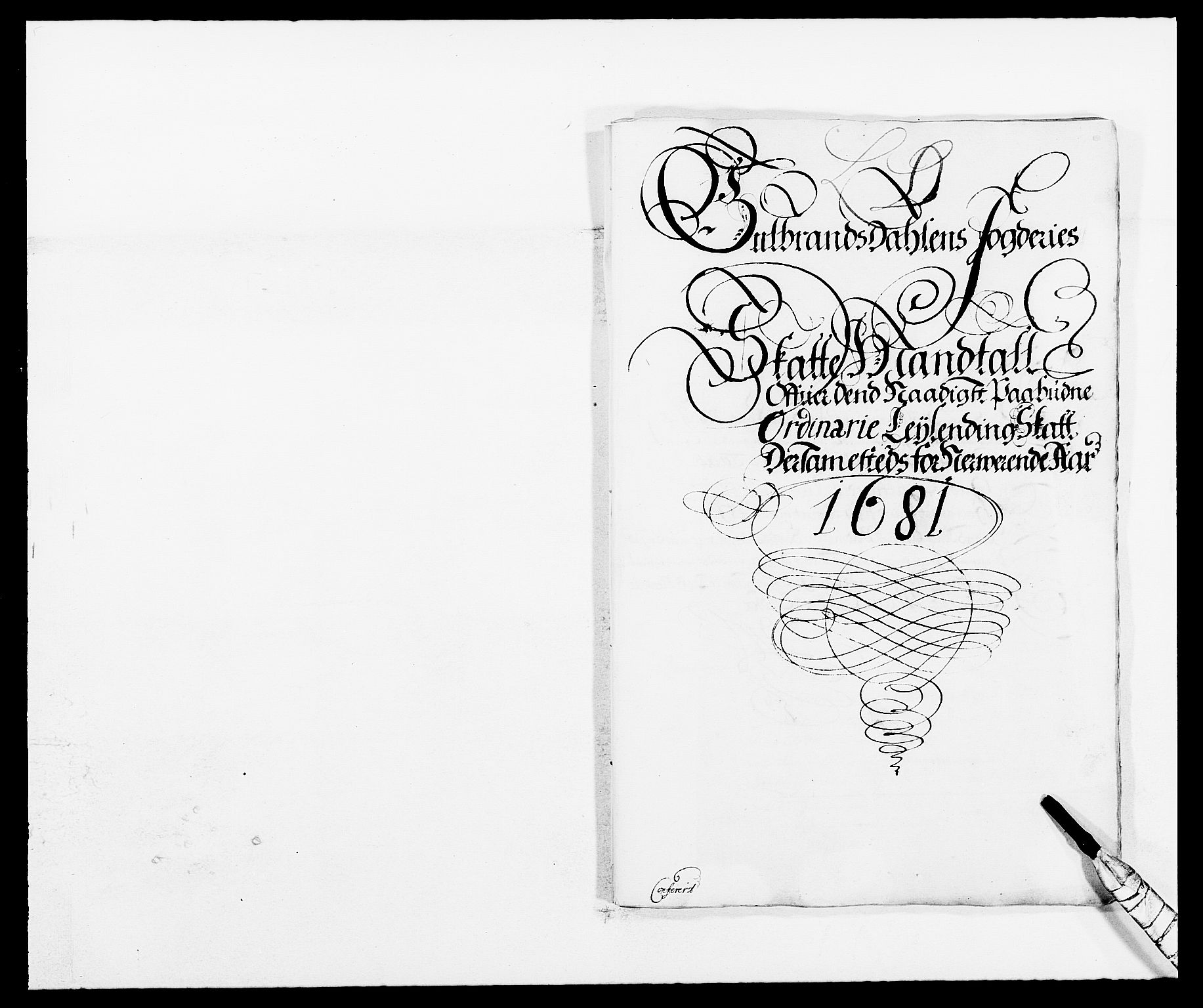 Rentekammeret inntil 1814, Reviderte regnskaper, Fogderegnskap, RA/EA-4092/R17/L1156: Fogderegnskap Gudbrandsdal, 1681, p. 1
