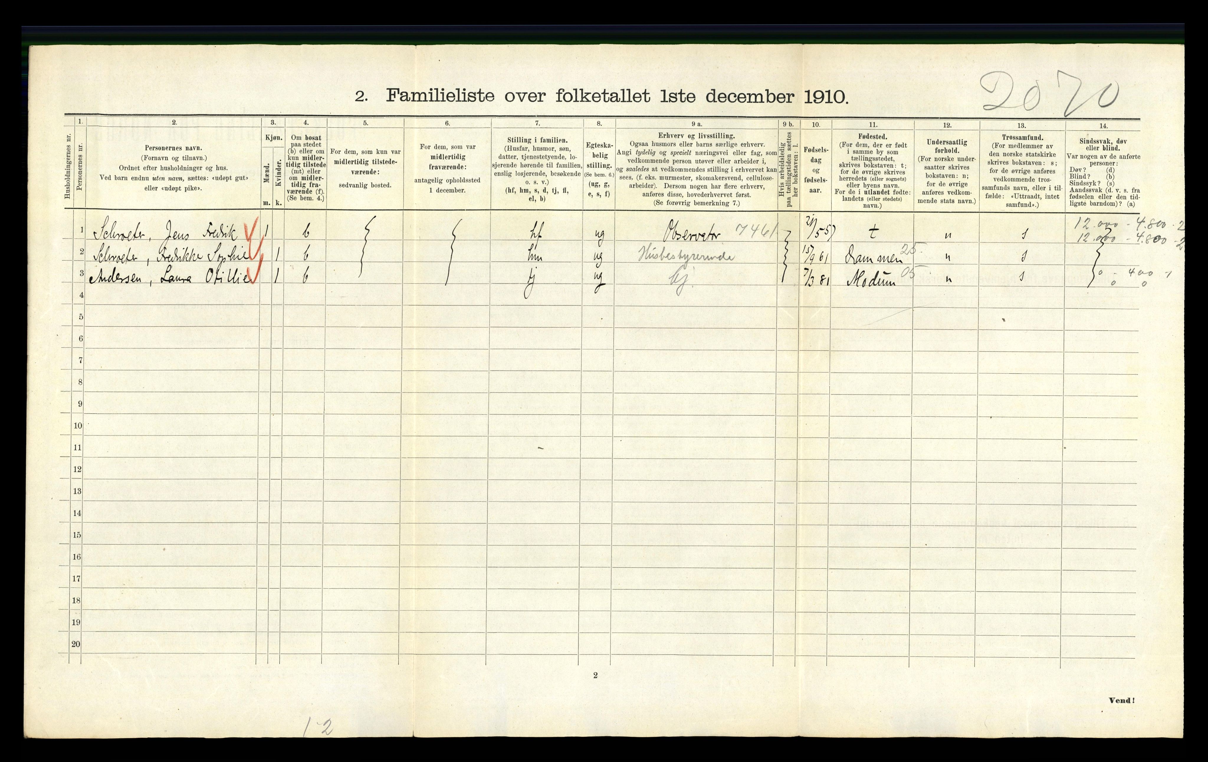 RA, 1910 census for Kristiania, 1910, p. 72760