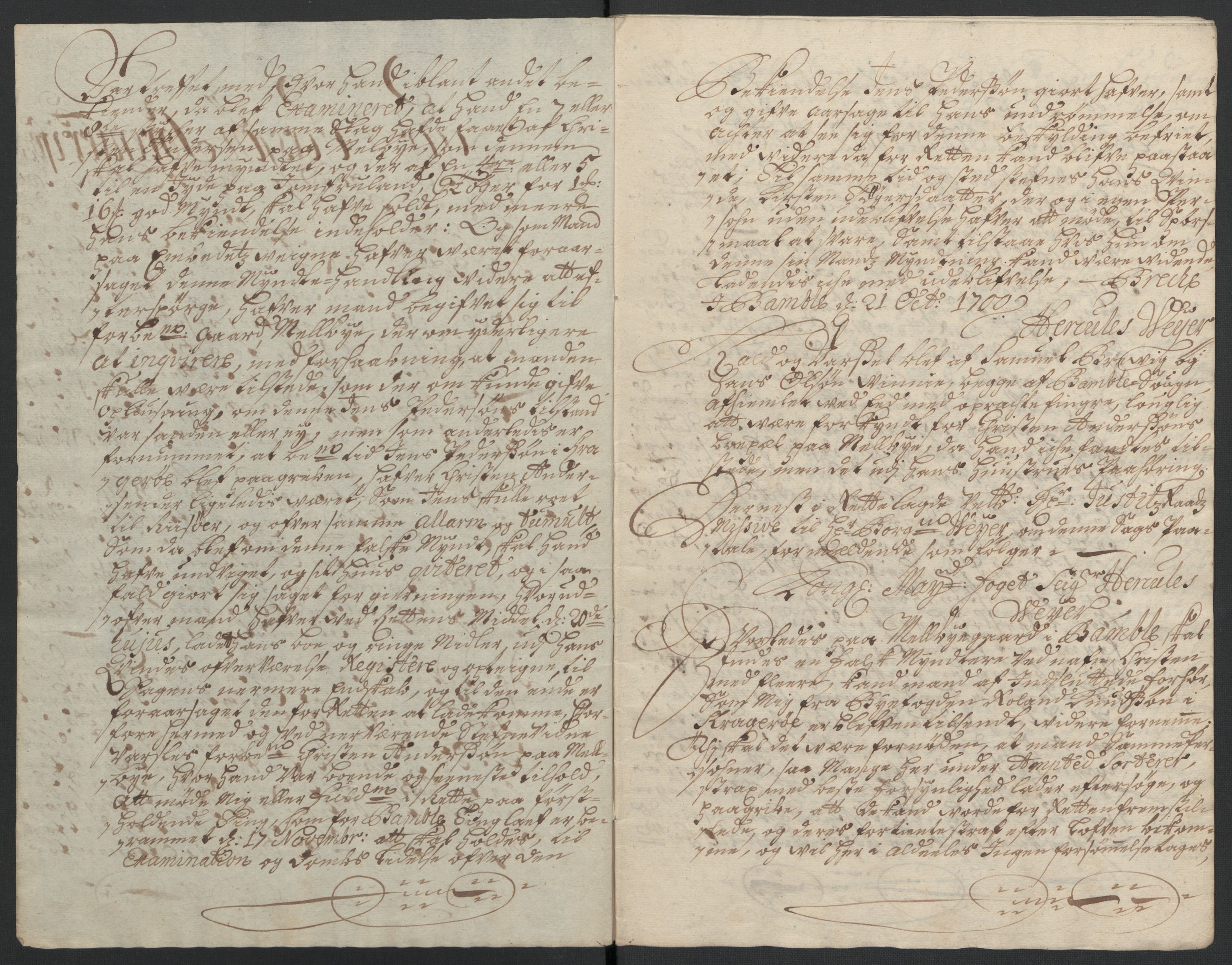 Rentekammeret inntil 1814, Reviderte regnskaper, Fogderegnskap, AV/RA-EA-4092/R36/L2105: Fogderegnskap Øvre og Nedre Telemark og Bamble, 1701, p. 153