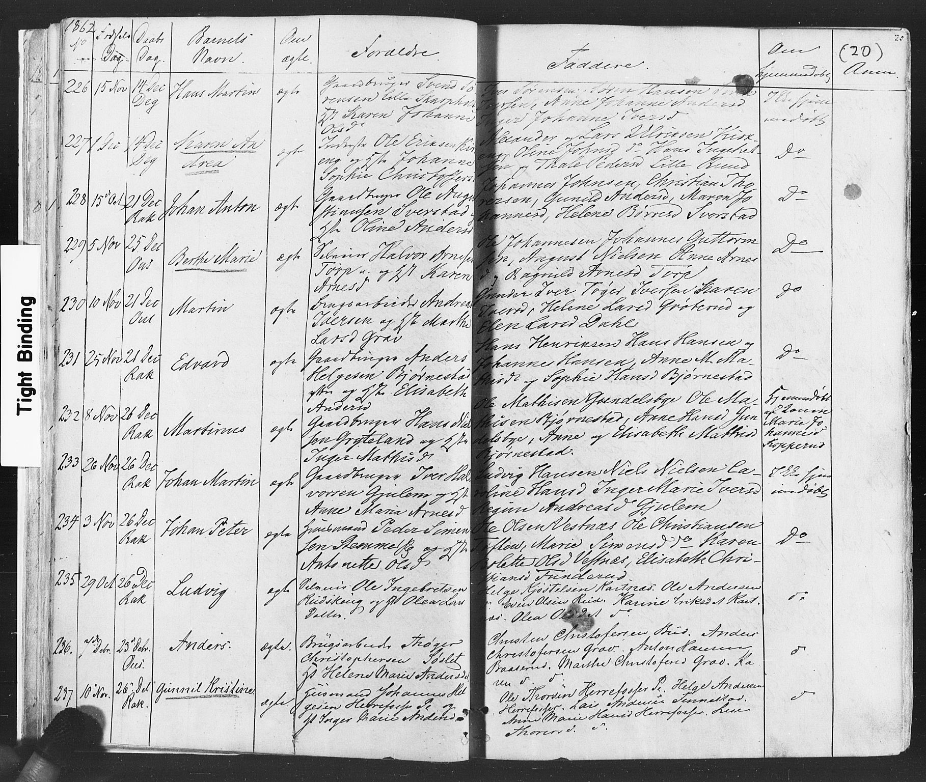 Rakkestad prestekontor Kirkebøker, AV/SAO-A-2008/F/Fa/L0011: Parish register (official) no. I 11, 1862-1877, p. 20