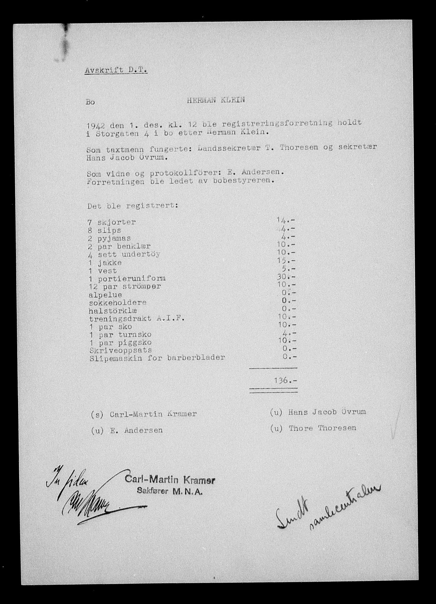 Justisdepartementet, Tilbakeføringskontoret for inndratte formuer, AV/RA-S-1564/H/Hc/Hcc/L0952: --, 1945-1947, p. 138