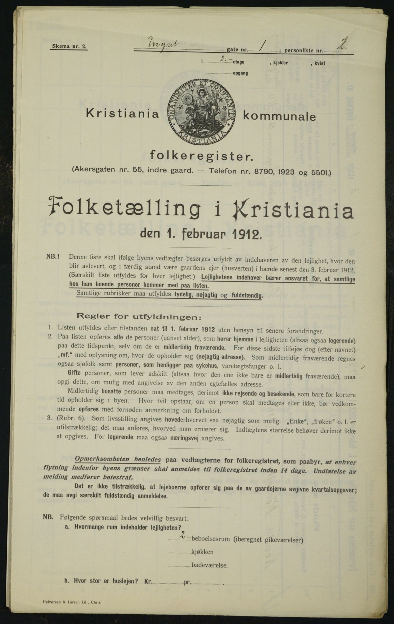 OBA, Municipal Census 1912 for Kristiania, 1912, p. 68853