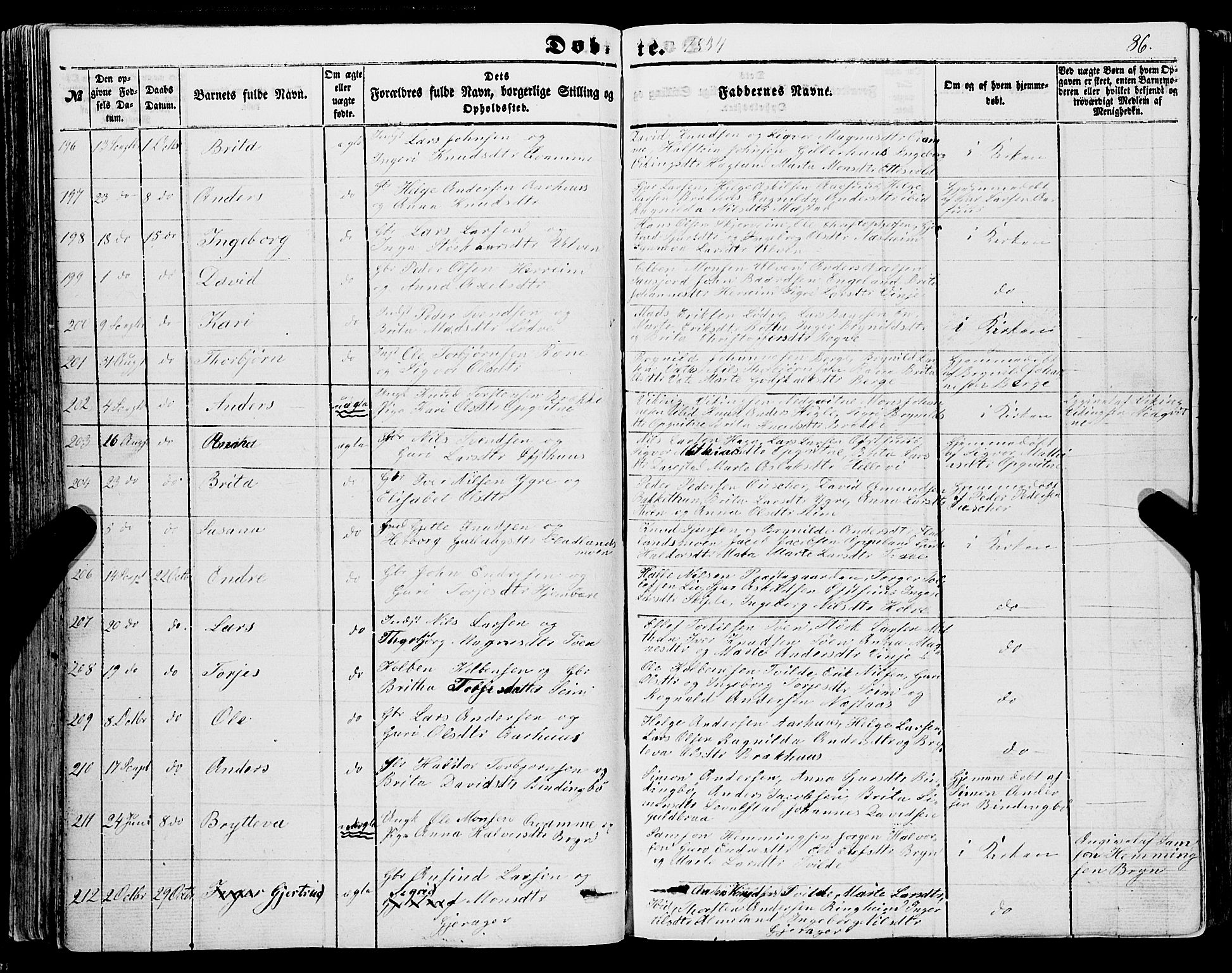 Voss sokneprestembete, AV/SAB-A-79001/H/Haa: Parish register (official) no. A 16, 1849-1863, p. 86