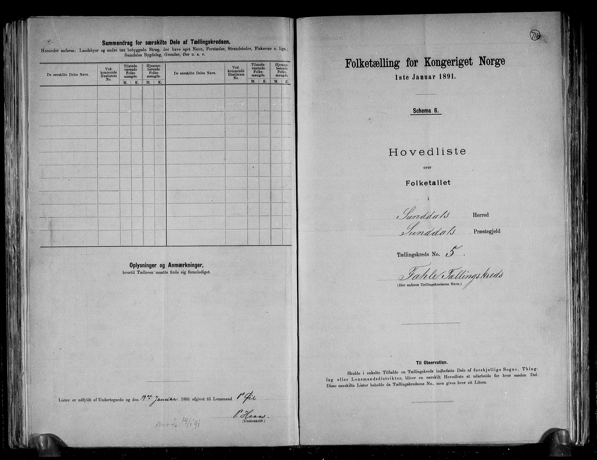 RA, 1891 census for 1563 Sunndal, 1891, p. 12