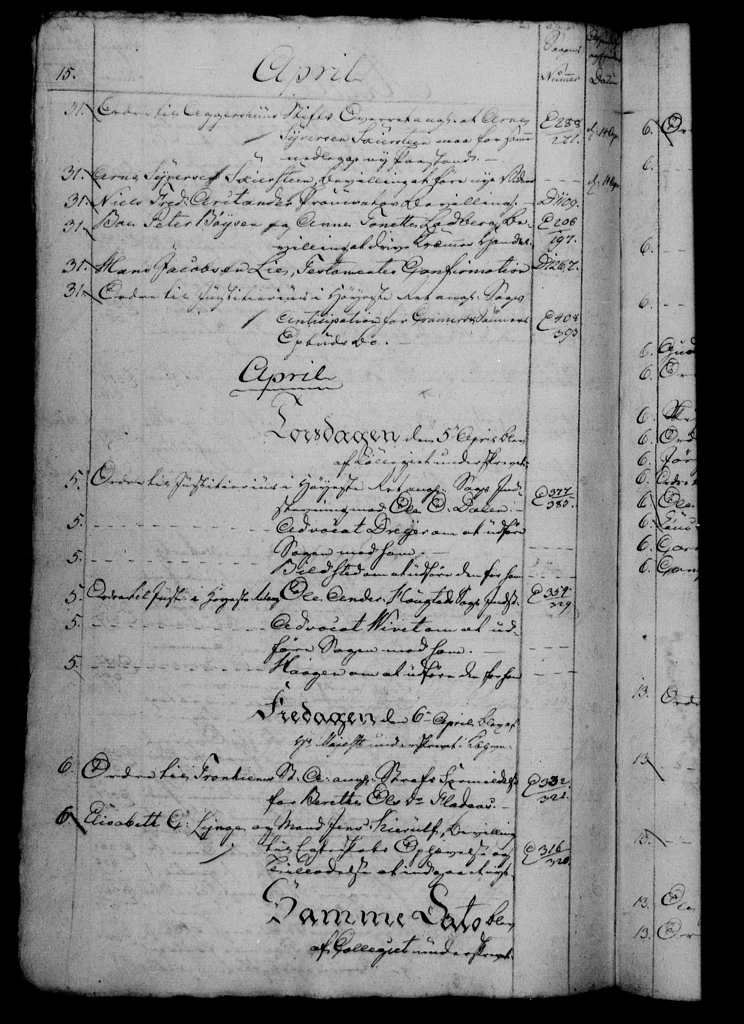 Danske Kanselli 1800-1814, RA/EA-3024/H/Hf/Hfb/Hfbc/L0005: Underskrivelsesbok m. register, 1804, p. 15
