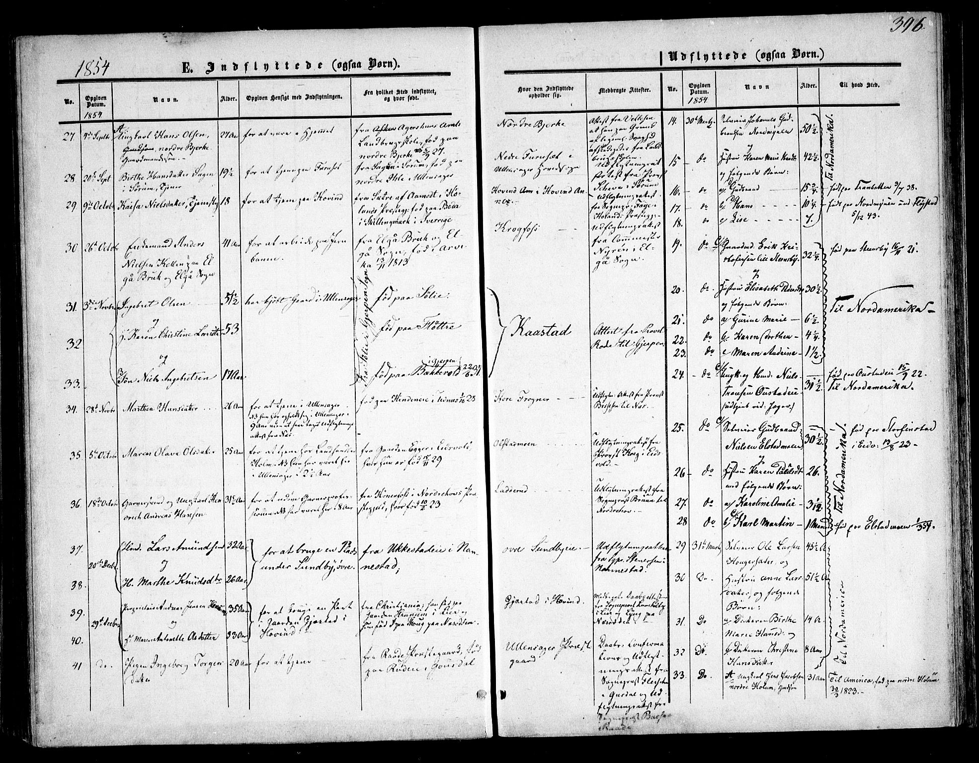 Ullensaker prestekontor Kirkebøker, SAO/A-10236a/F/Fa/L0015.b: Parish register (official) no. I 15B, 1851-1862, p. 396